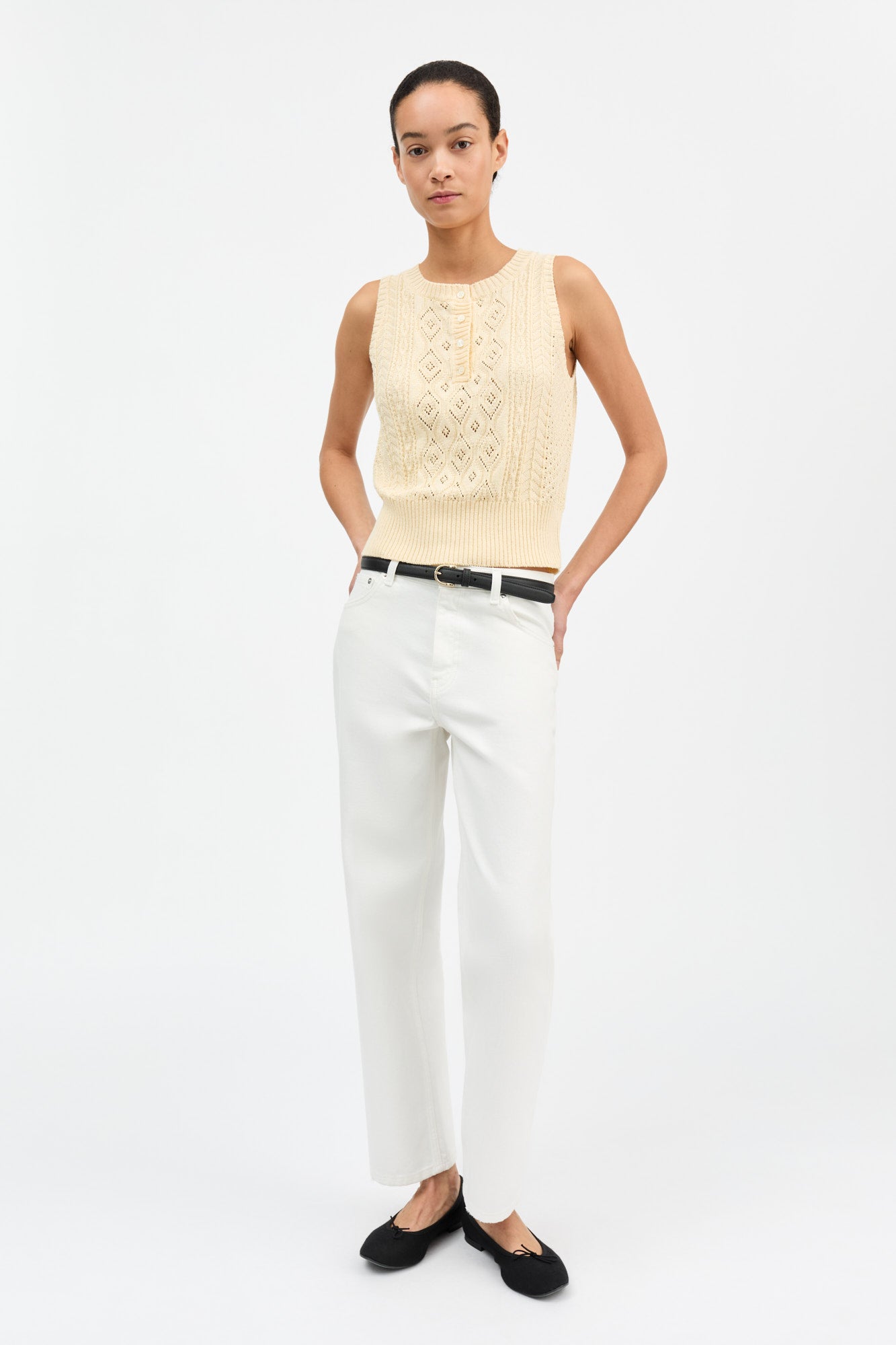 Skall Studio Alexa top Top Pastel yellow