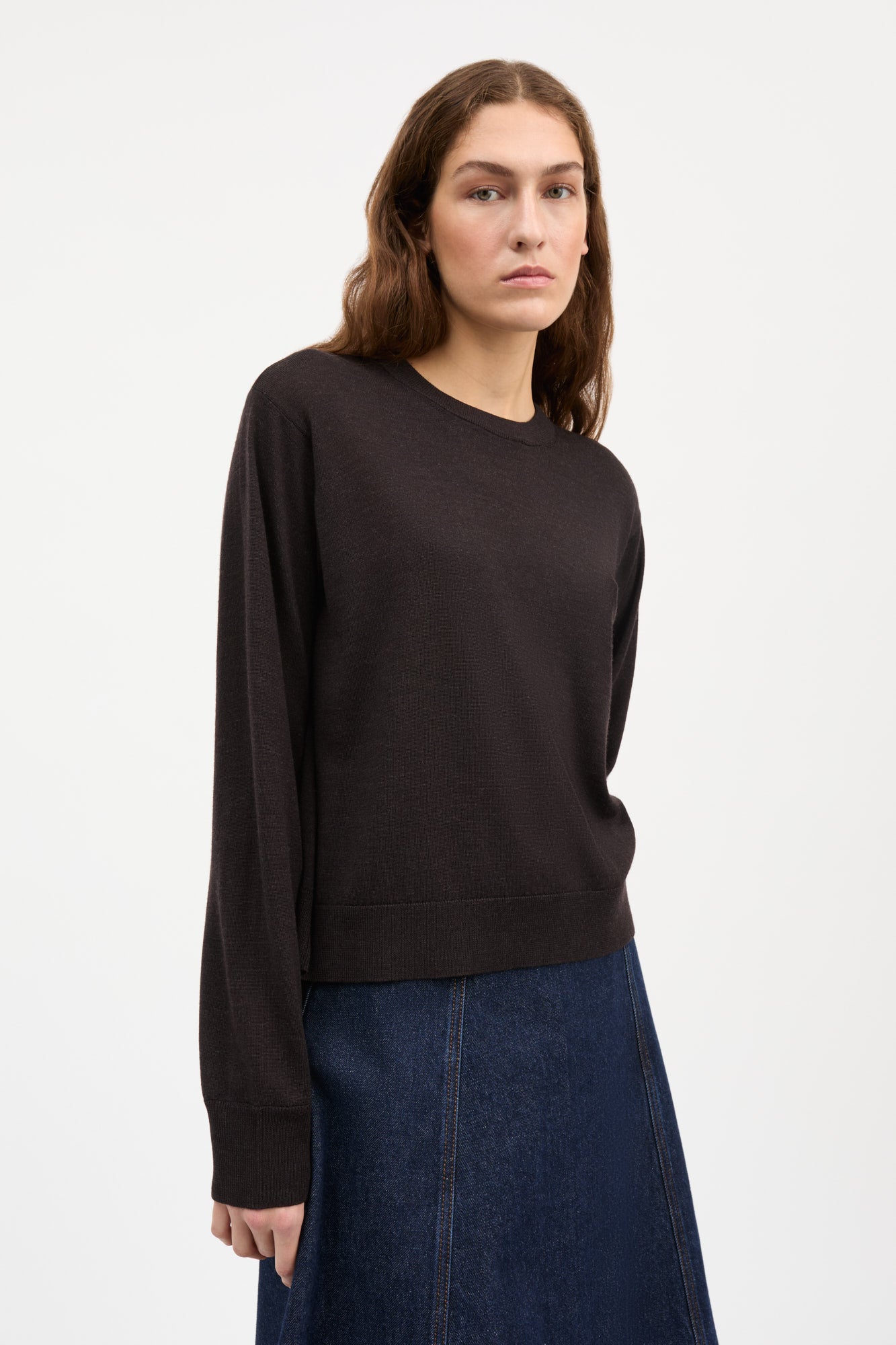 Skall Studio Amara o-neck jumper Jumper Dark brown
