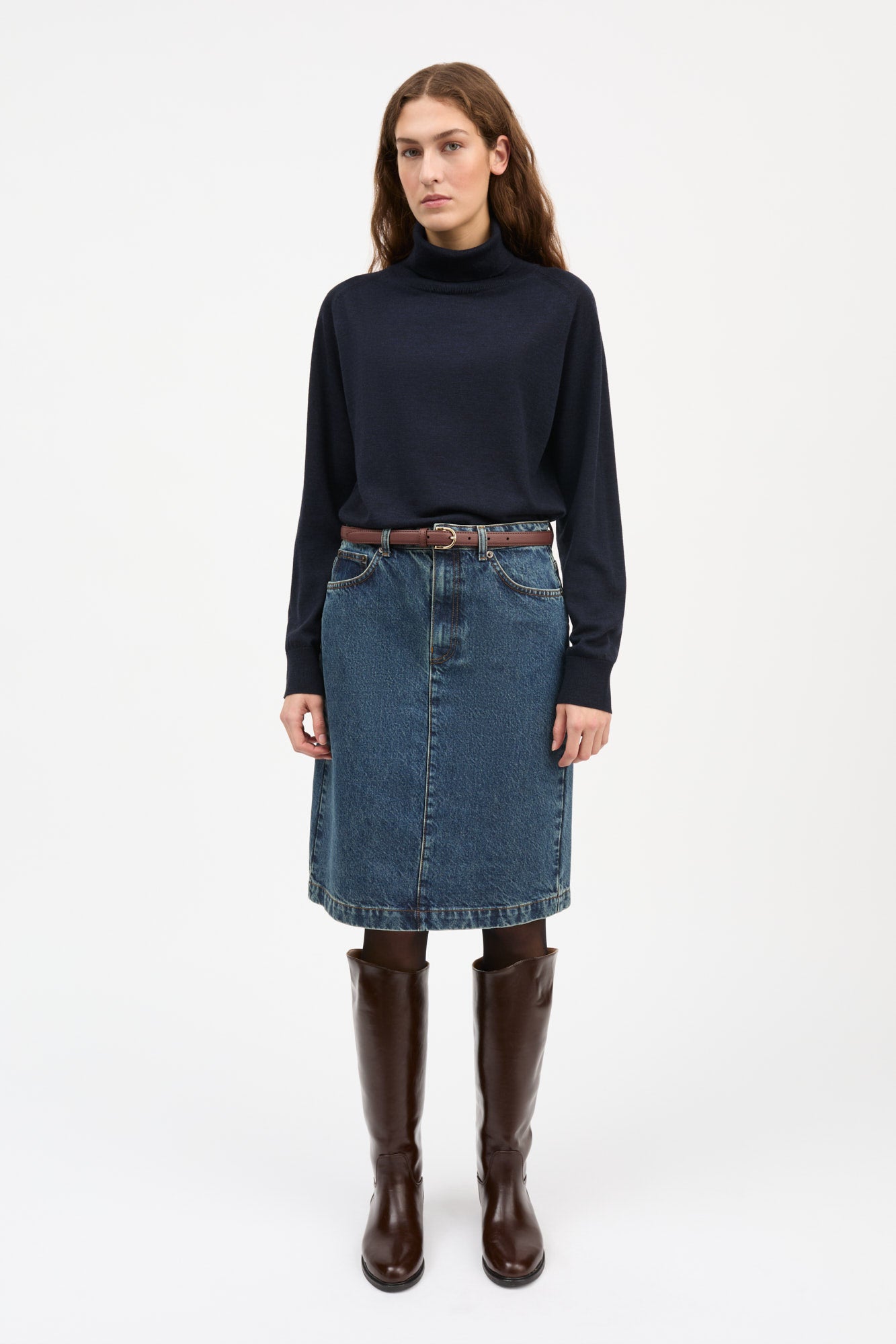 Skall Studio Amara t-neck jumper Turtleneck Dark navy