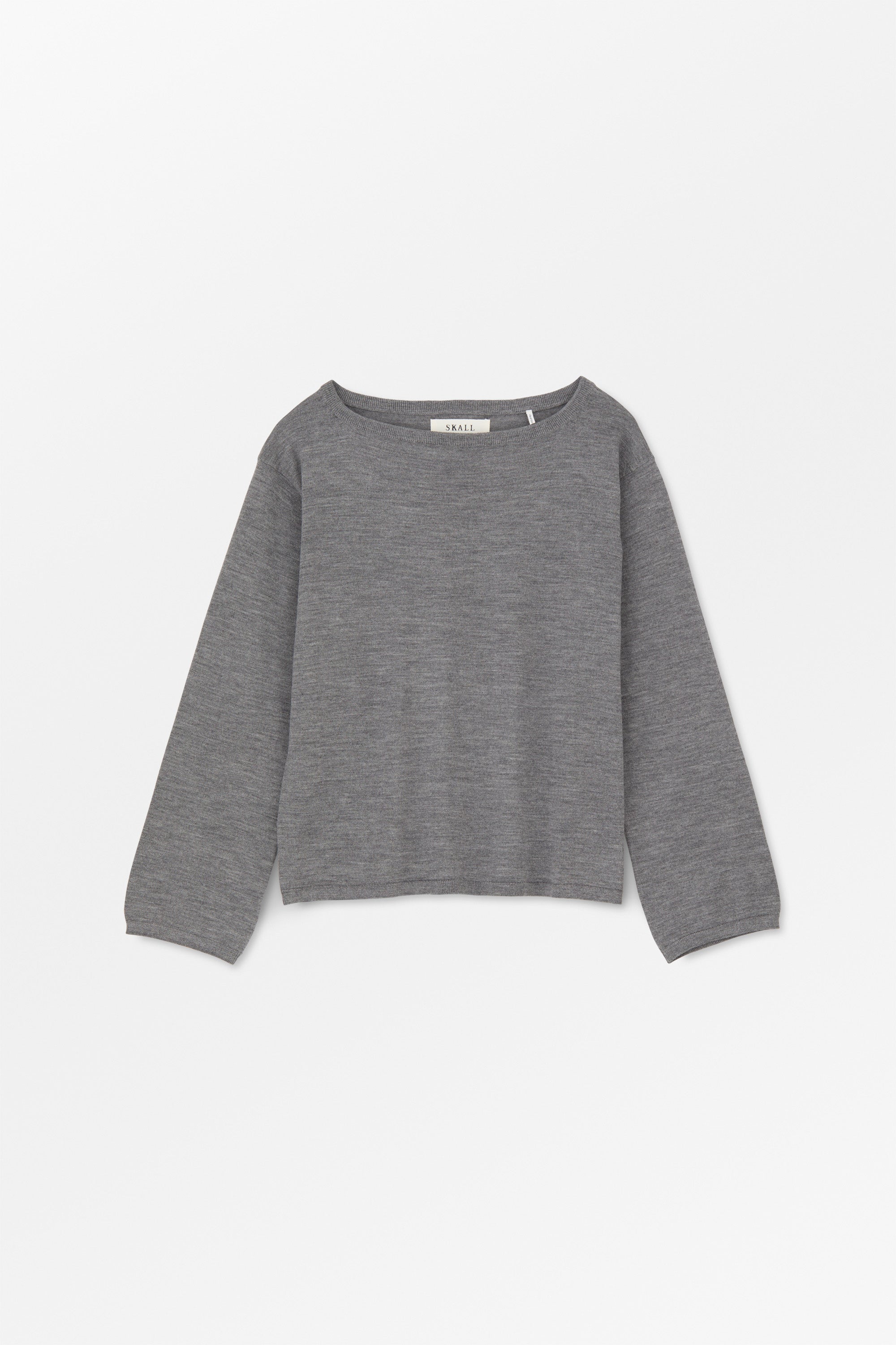 Skall Studio Amethyst boatneck blouse Blouse Grey melange