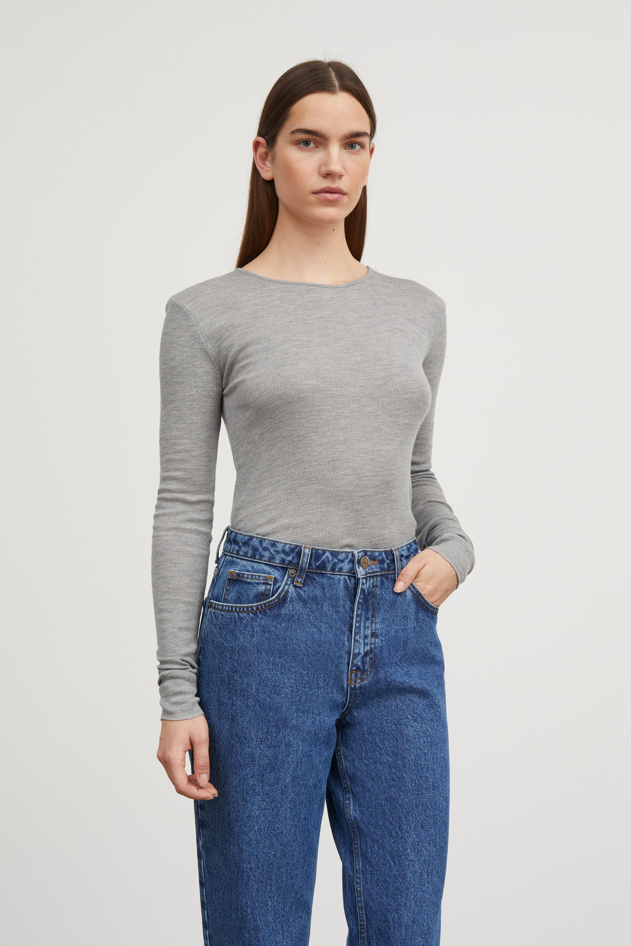 Skall Studio Amy Blouse Blouse Grey melange