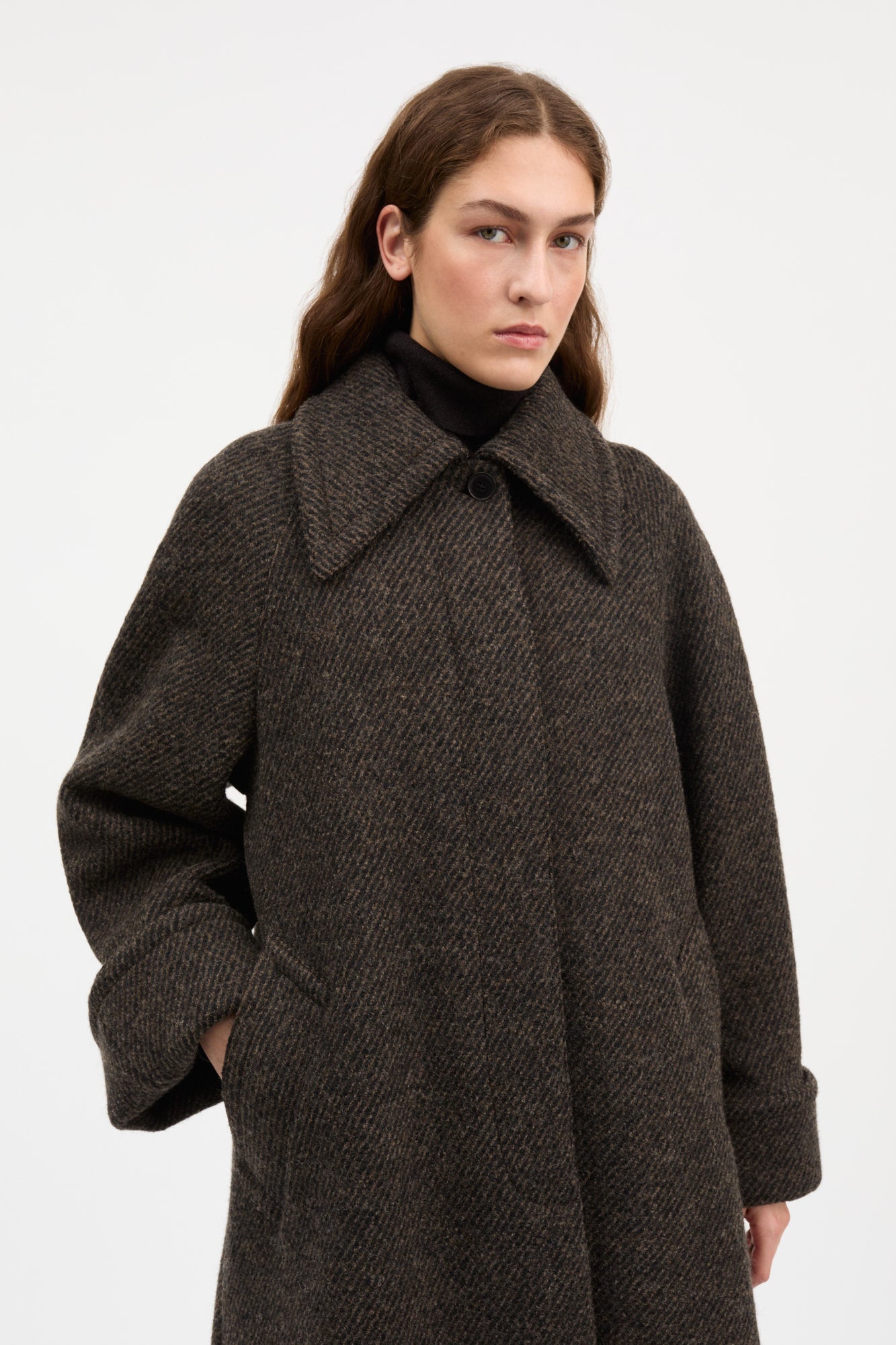 Skall Studio Beate coat Coat Brown/Black twill
