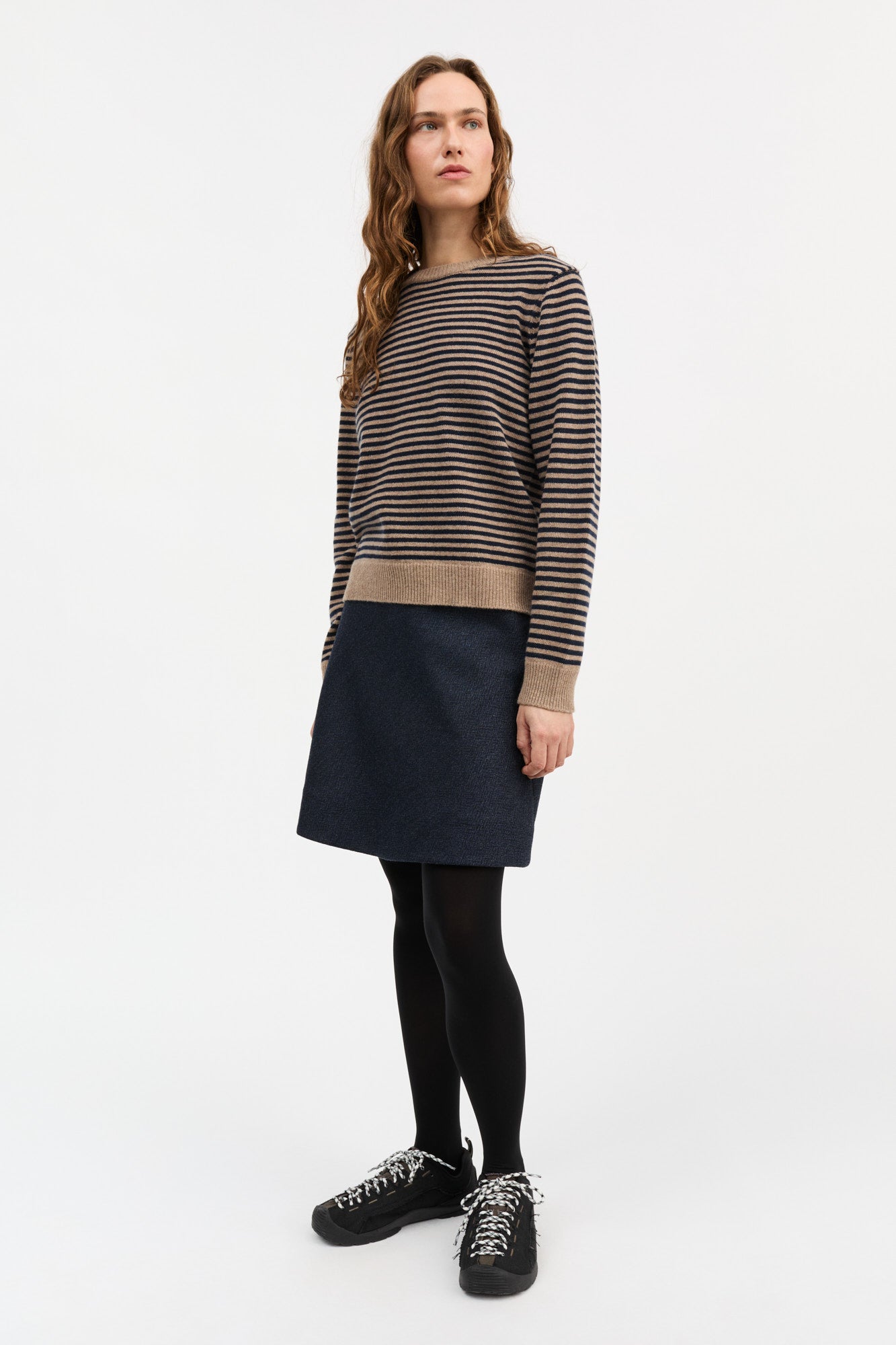 Skall Studio Cameron jumper Jumper Brown/Navy stripe