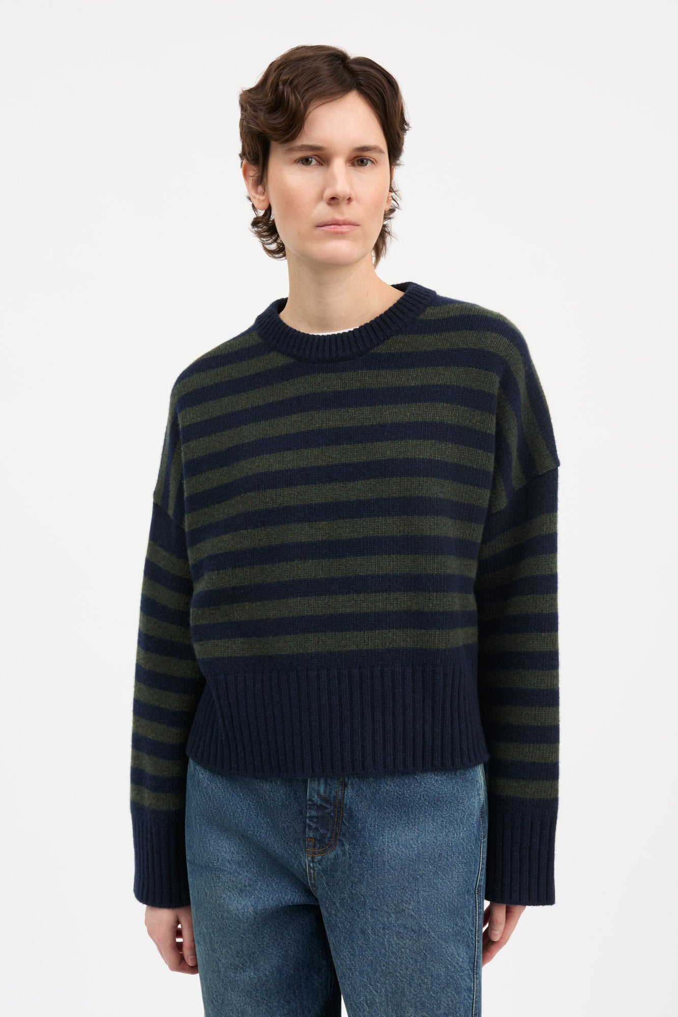 Skall Studio Campa Jumper Jumper Navy/Dark green stripe