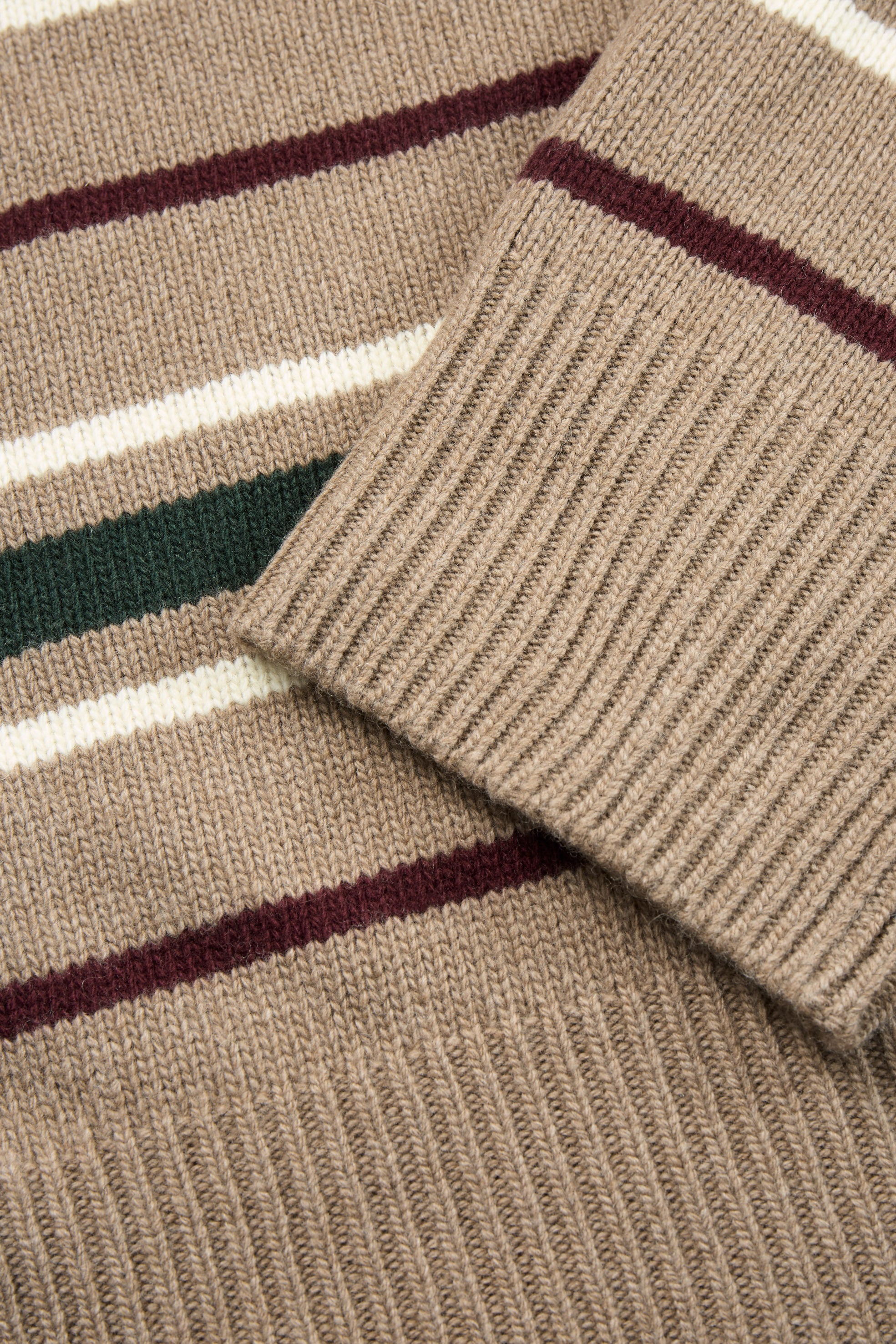 Skall Studio Cannes Jumper Jumper Light brown/green/wine stripe