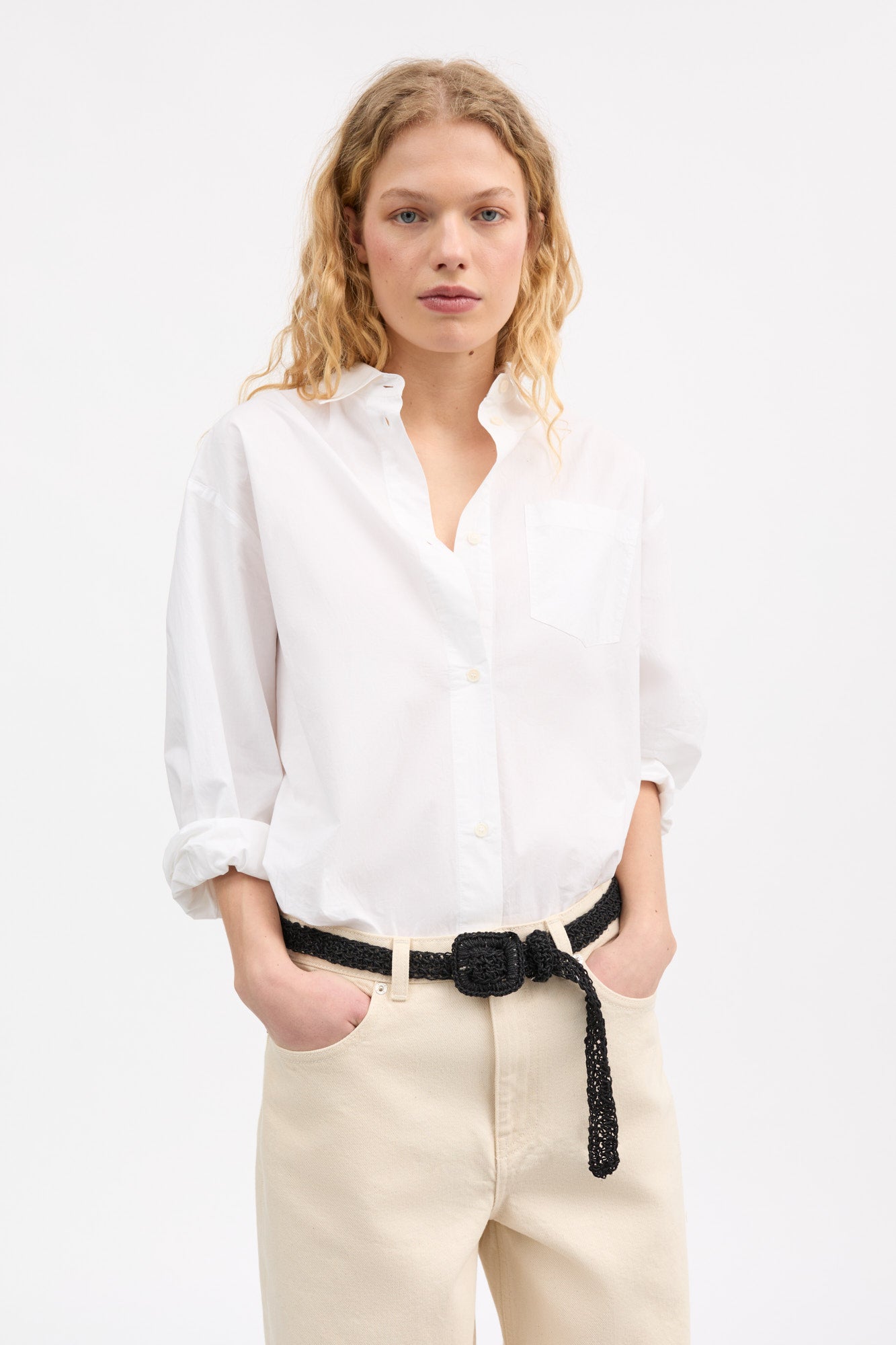 Skall Studio Carlie straw belt Belt Black