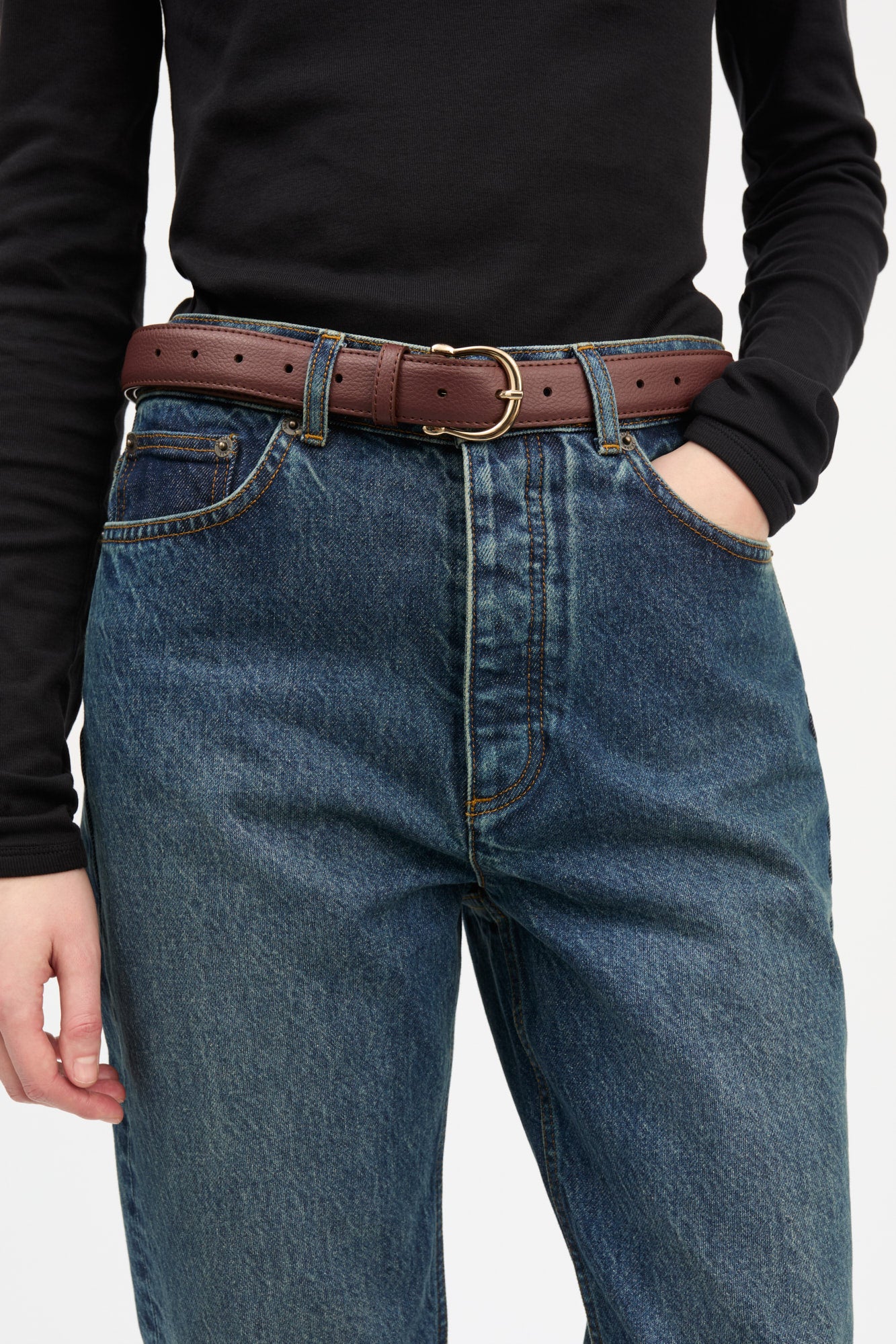 Skall Studio Casual belt Belt Dark brown