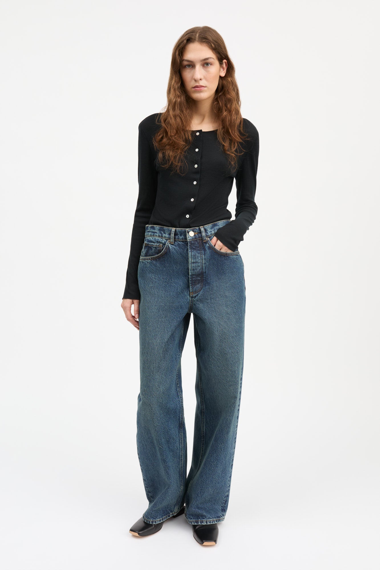 Skall Studio Cole boyfriend jeans Jeans Washed dark blue