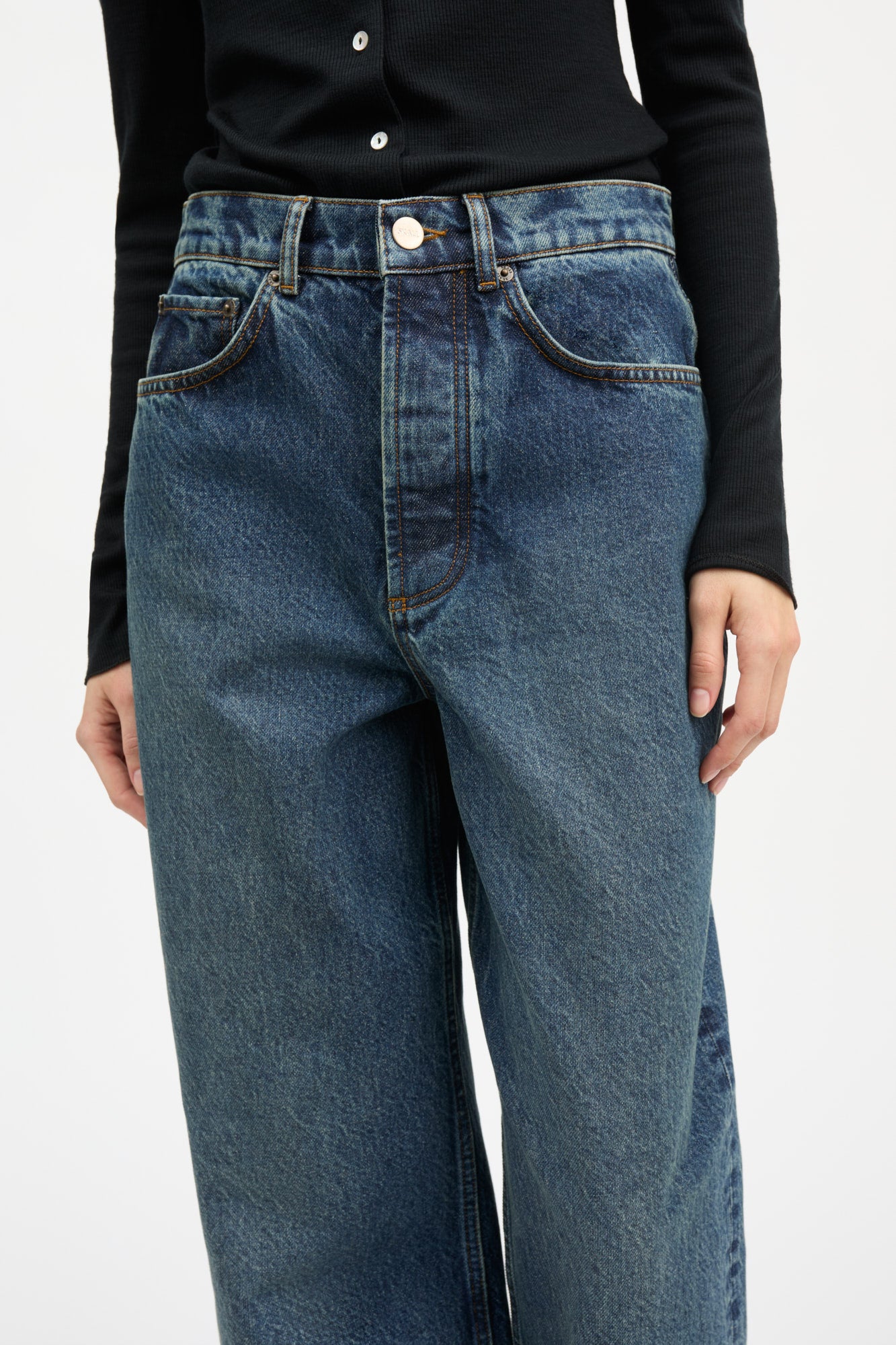 Skall Studio Cole boyfriend jeans Jeans Washed dark blue