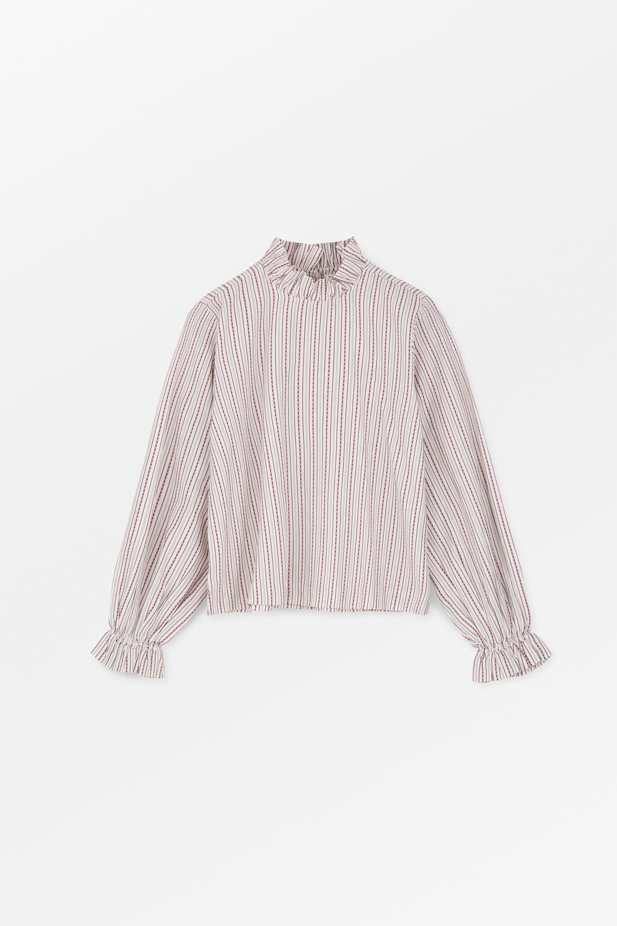 Skall Studio Cornflower blouse Blouse Raspberry/Cream stripe