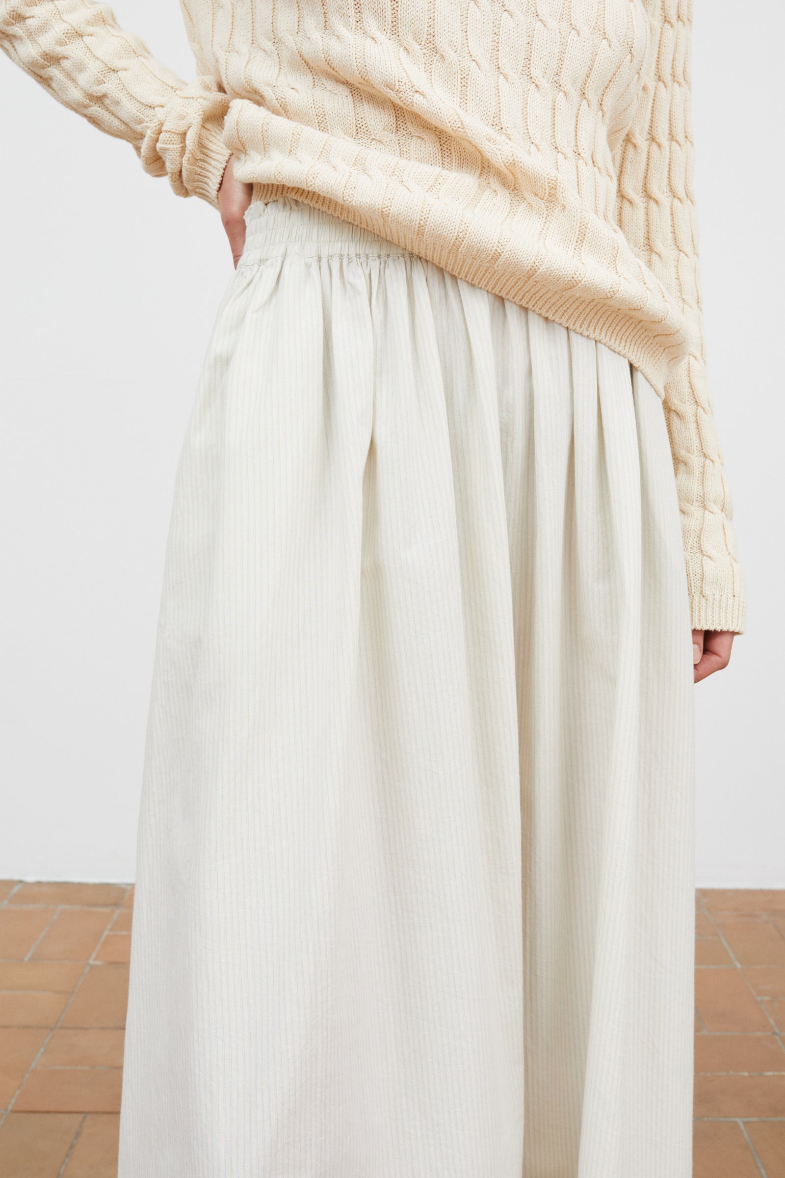 Skall Studio Dagny skirt Skirt Light blue/White stripe