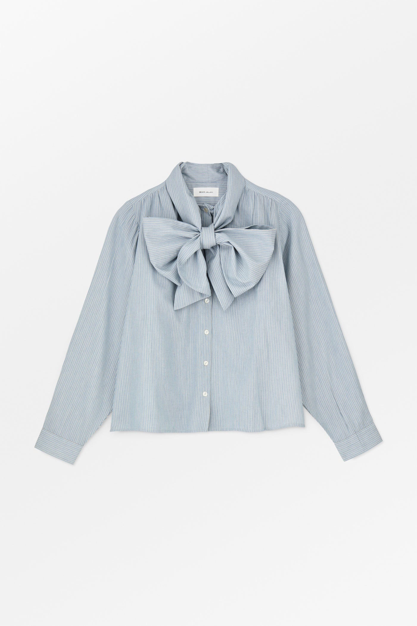 Skall Studio Dalia bow shirt Shirt Tiny blue stripe