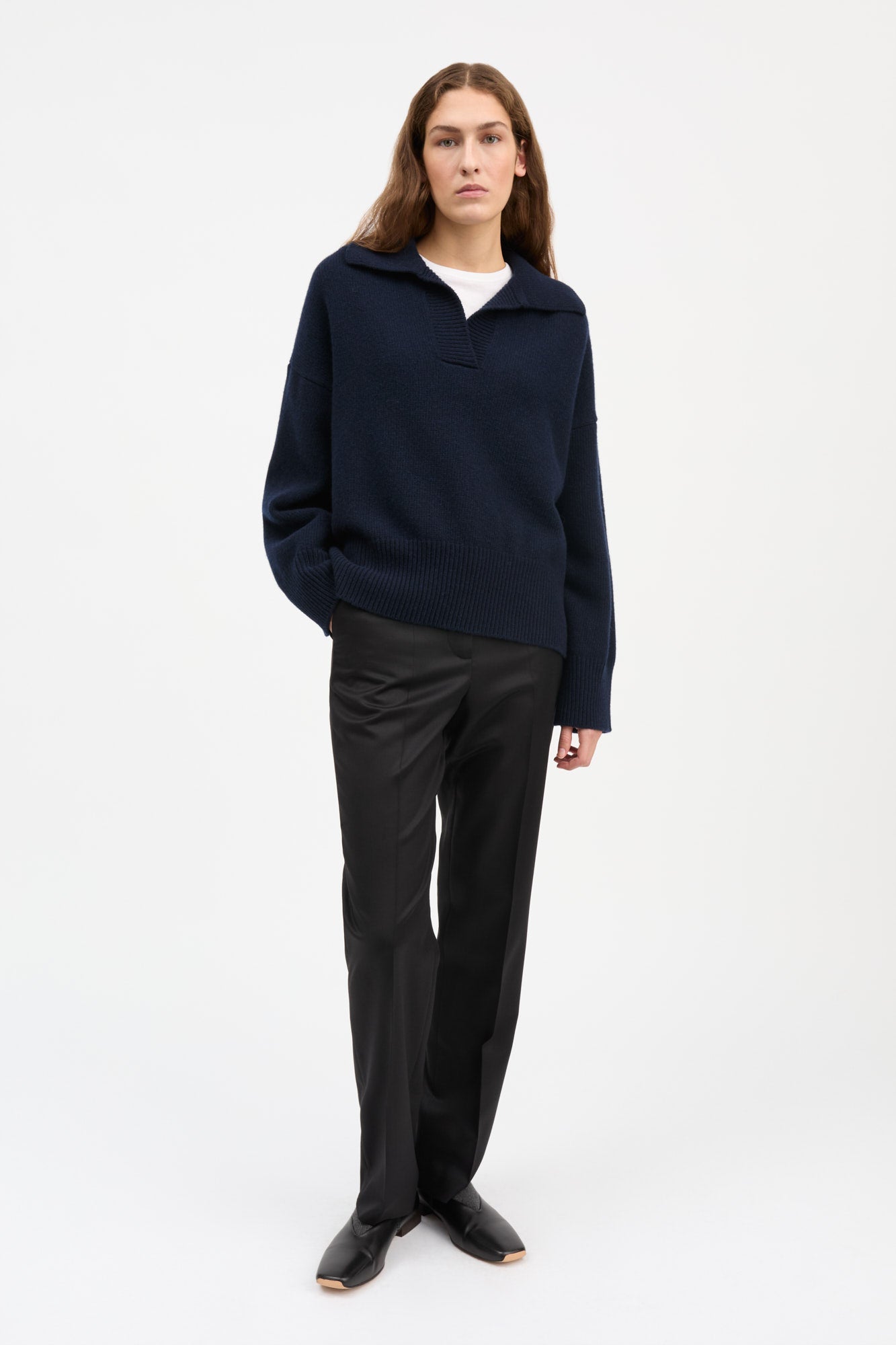 Skall Studio Dean V-neck jumper Jumper Navy