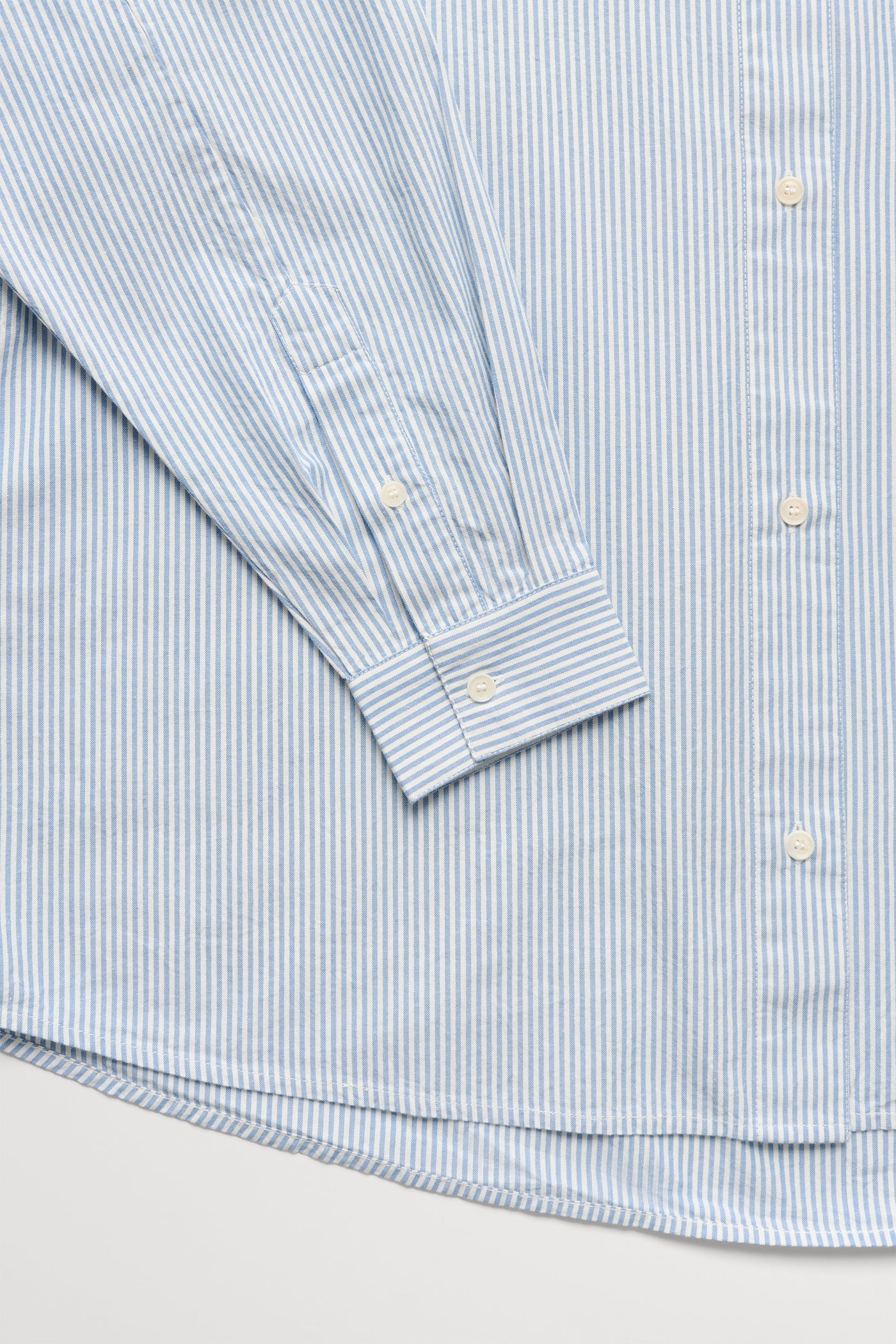 Skall Studio Edgar shirt oxford Shirt Light blue/White stripe