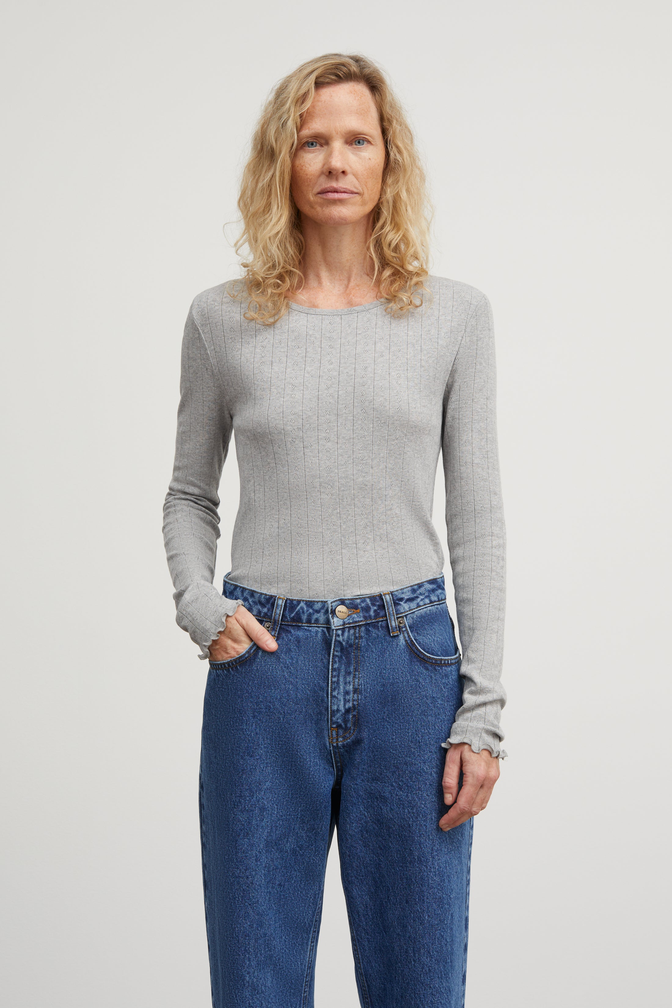 Skall Studio Edie blouse Blouse Grey melange