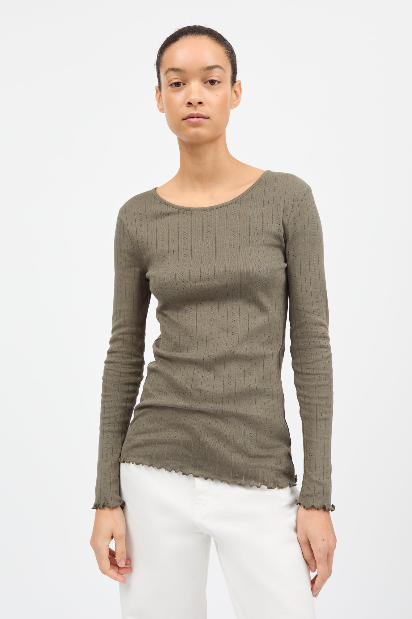 Skall Studio Edie blouse Tee Olive