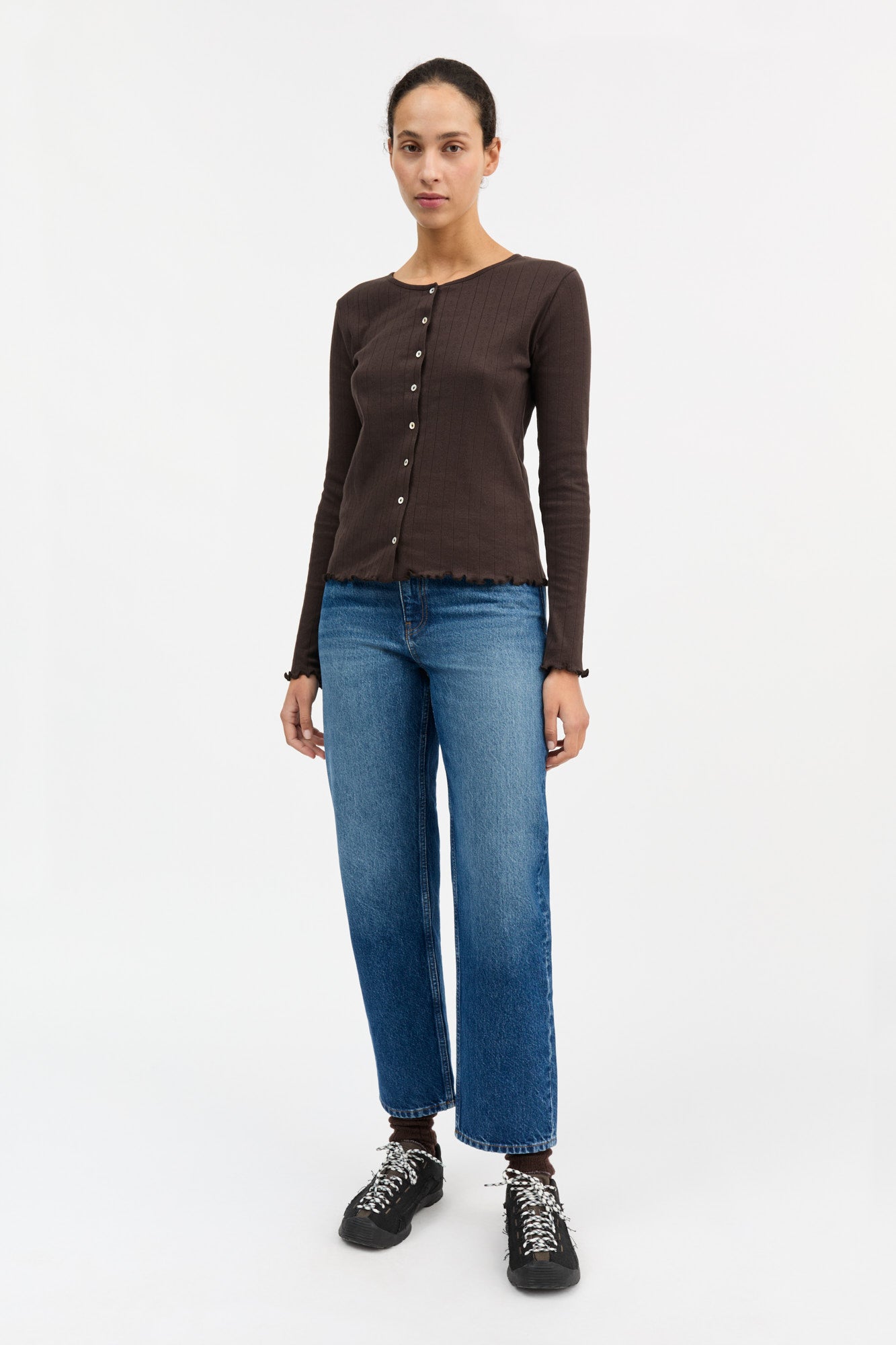 Skall Studio Edie cardigan Cardigan Dark brown