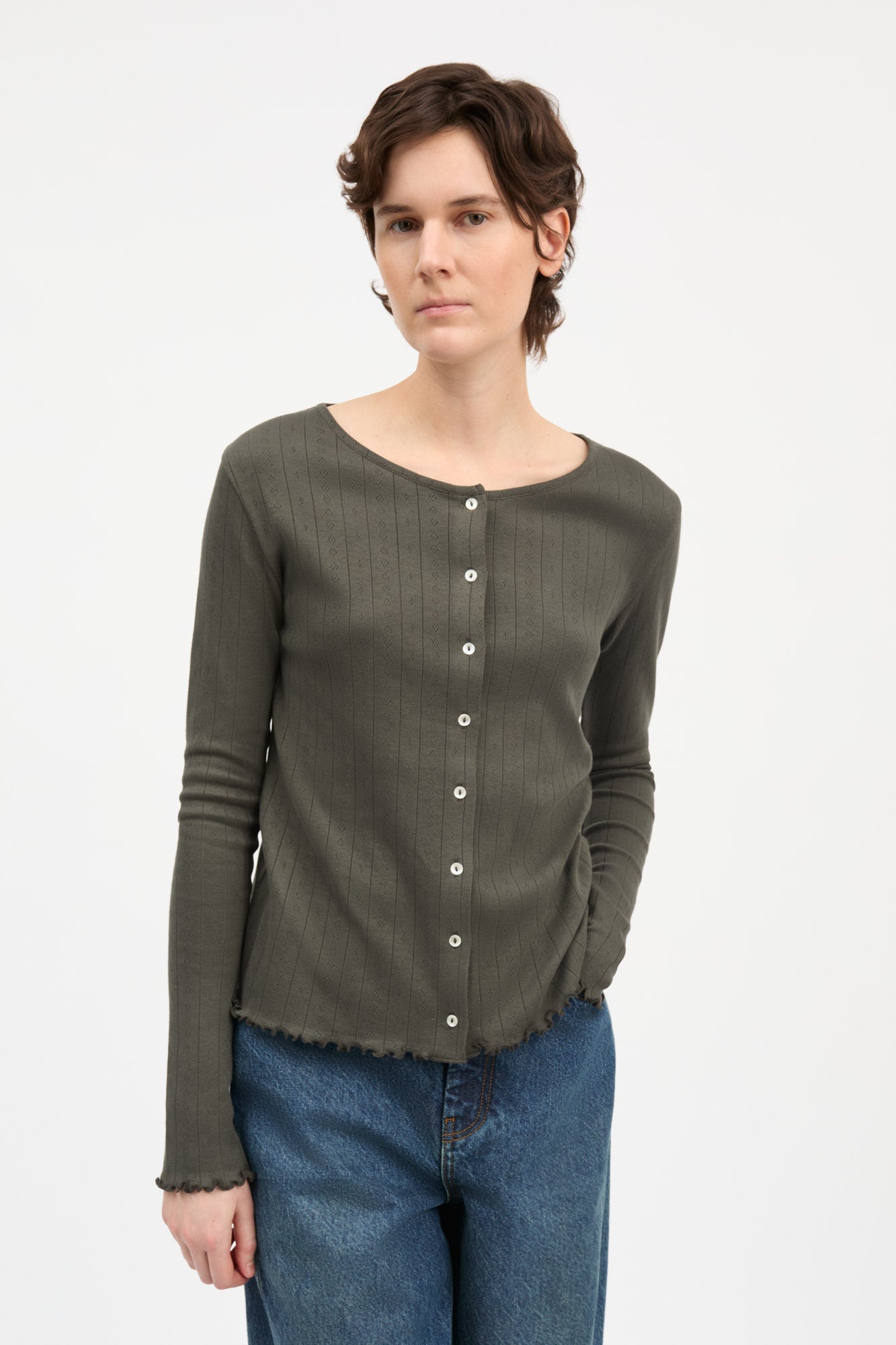 Skall Studio Edie cardigan Cardigan Dark green