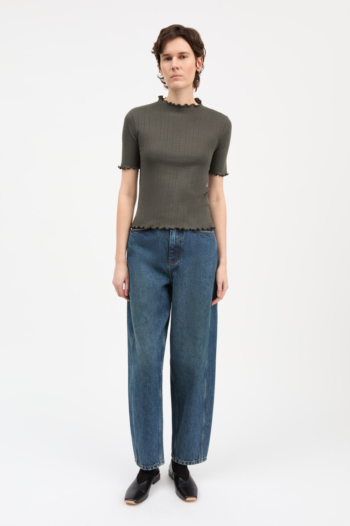 Skall Studio Edie t-neck tee Tee Dark green