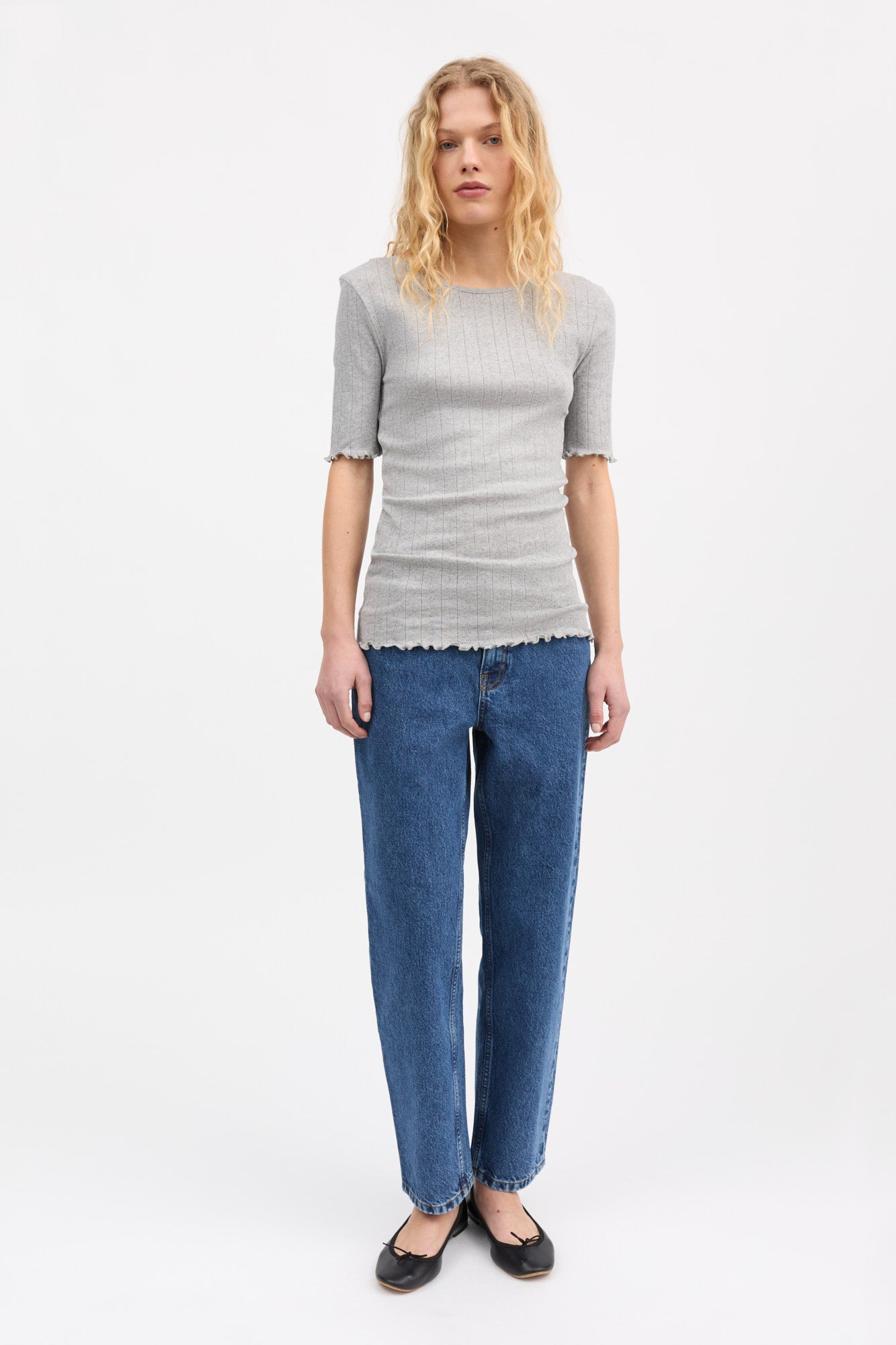 Skall Studio Edie tee T-shirt Grey melange