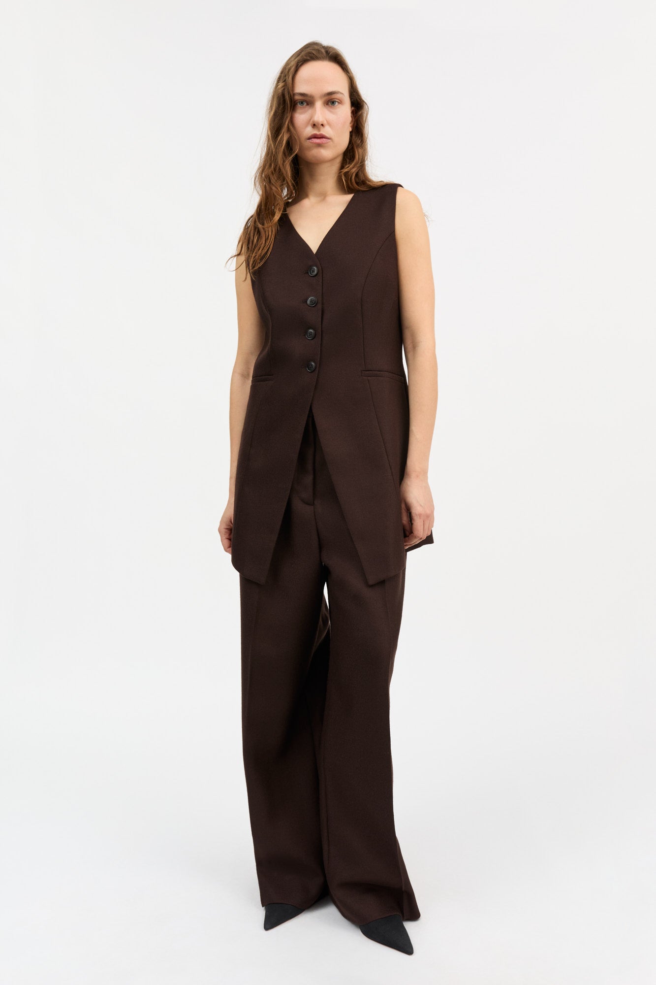 Skall Studio Erin waistcoat Waistcoat Dark brown