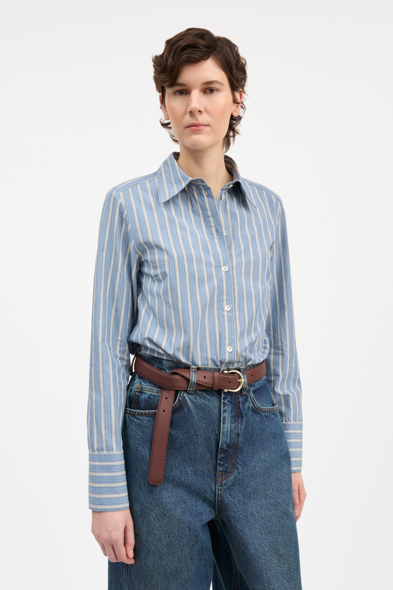 Skall Studio Fauna shirt Shirt Blue/Black/White stripe