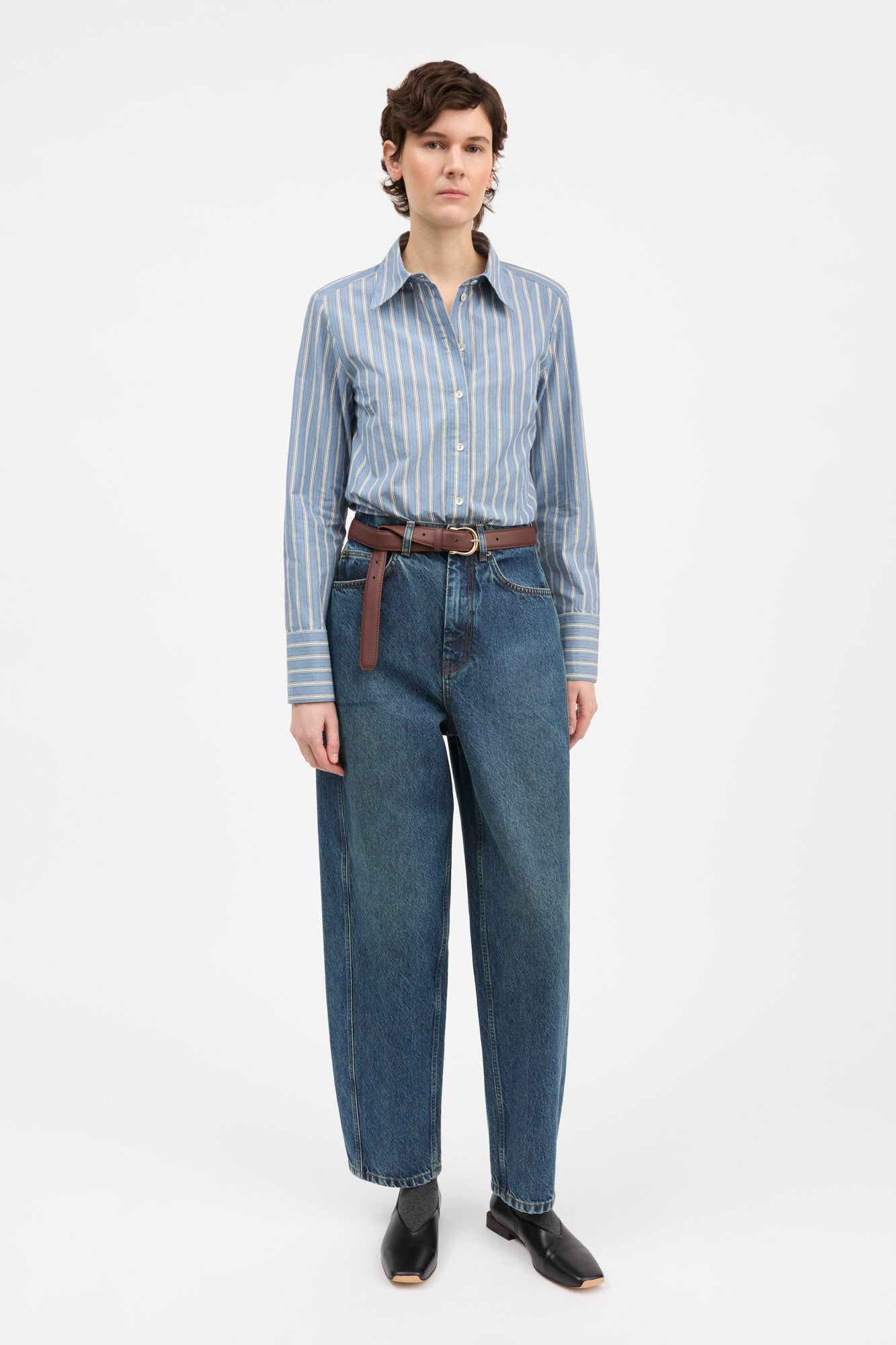 Skall Studio Fauna shirt Shirt Blue/Black/White stripe
