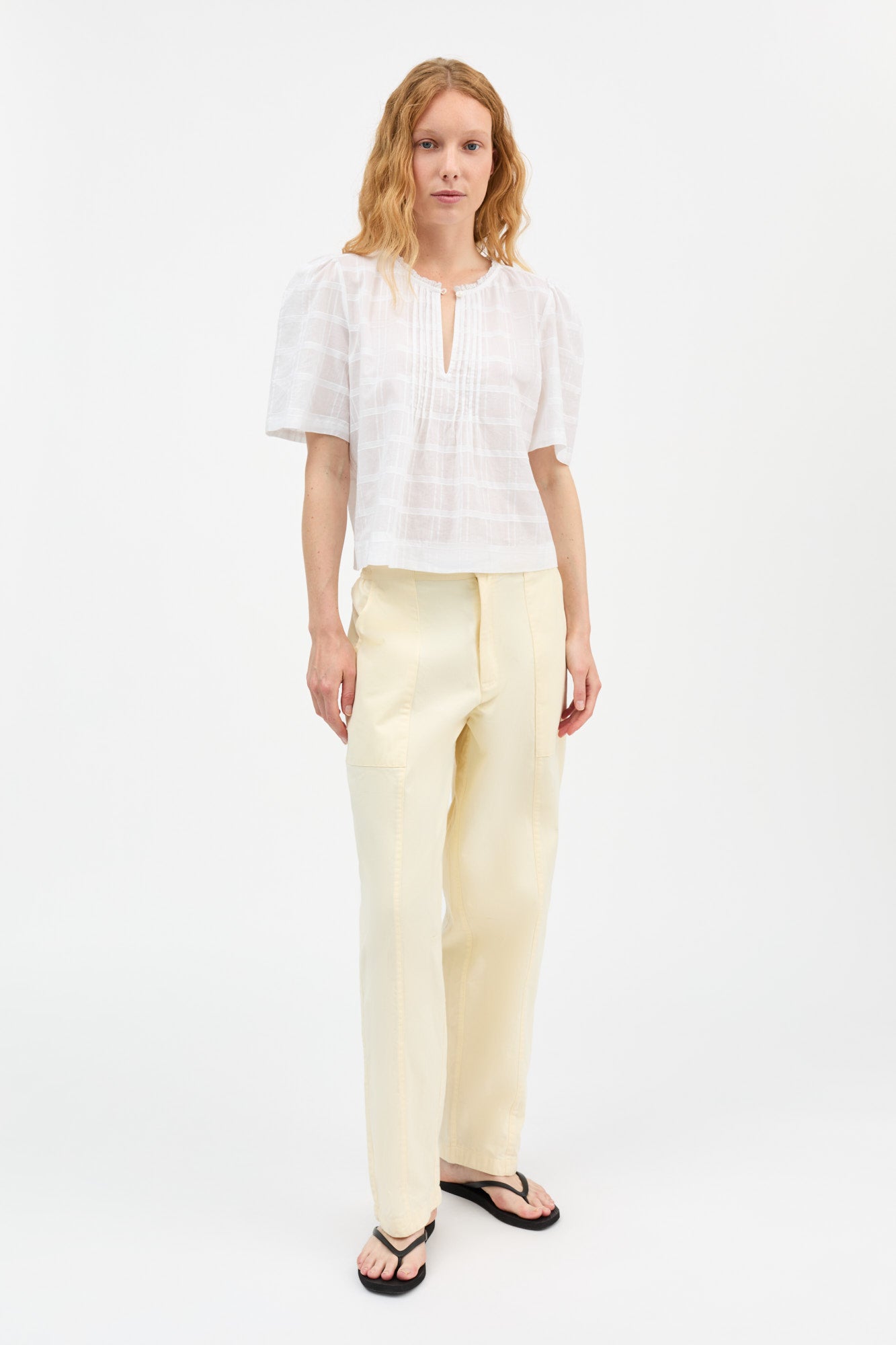 Skall Studio Fiore blouse Blouse Optic white