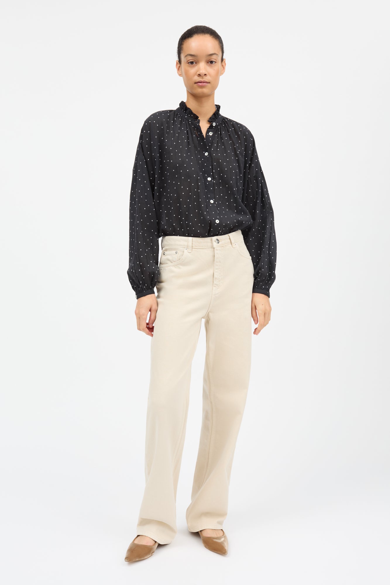 Skall Studio Hannah shirt Shirt Black/White dot