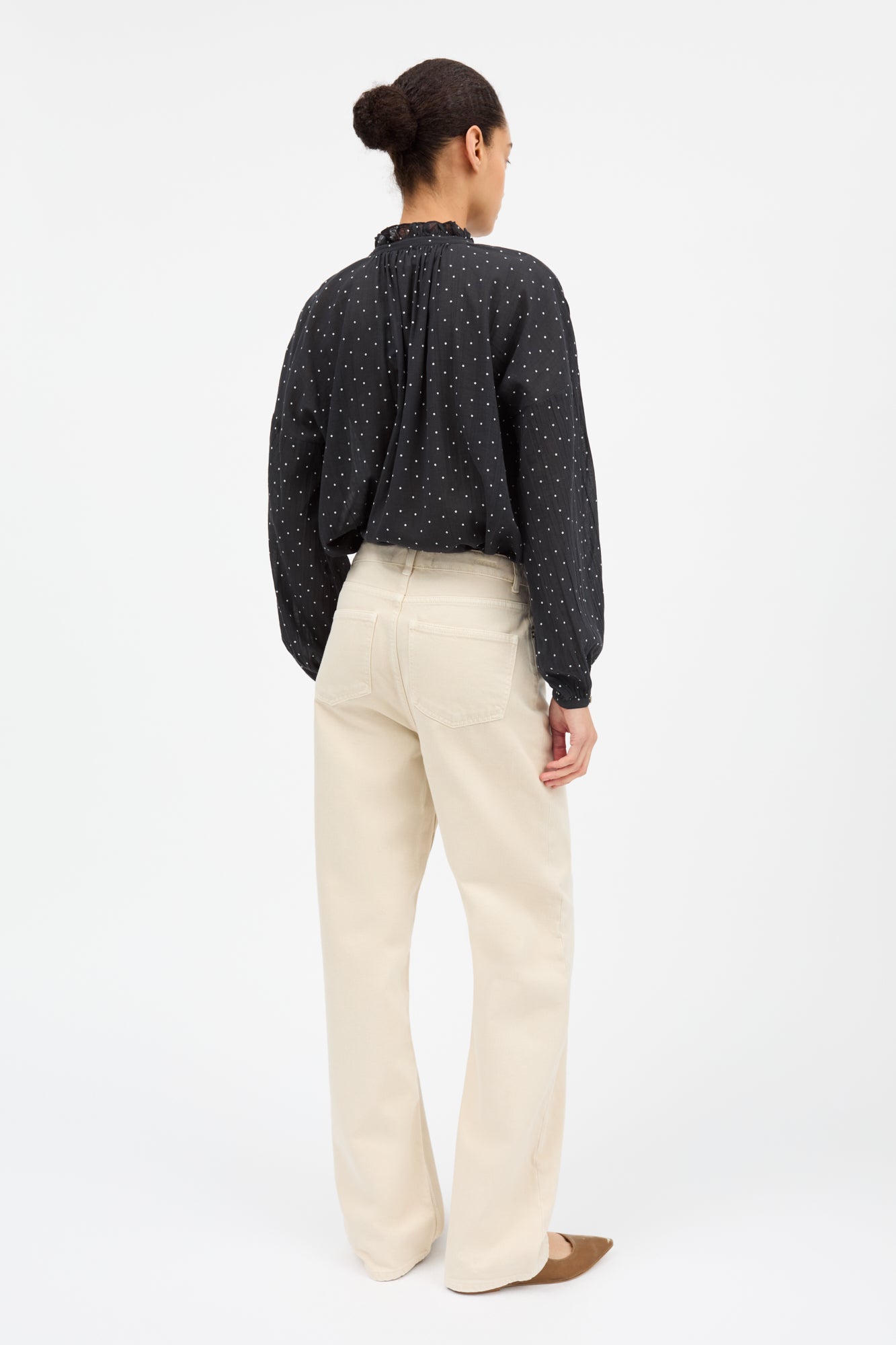 Skall Studio Hannah shirt Shirt Black/White dot