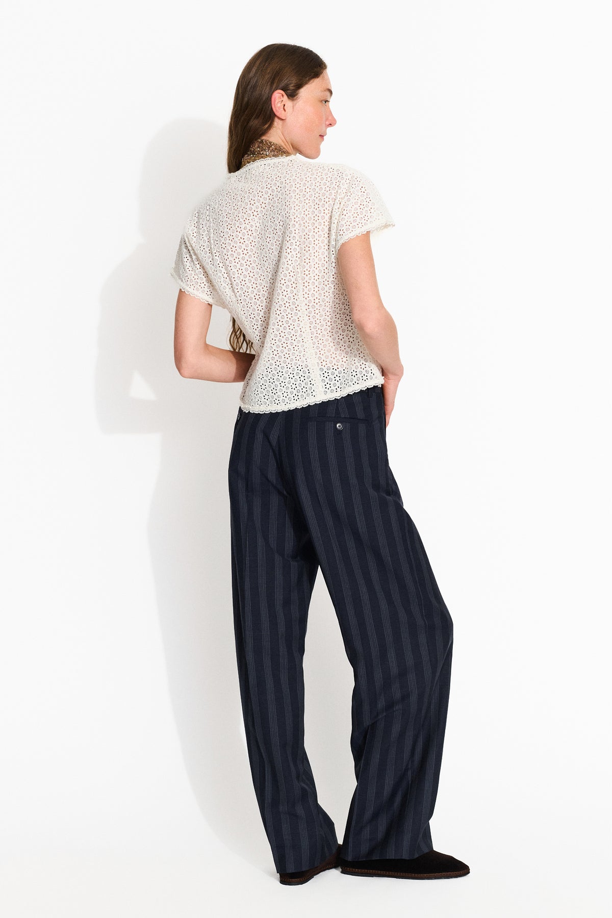 Skall Studio Harry trousers Pants Navy pinstripe
