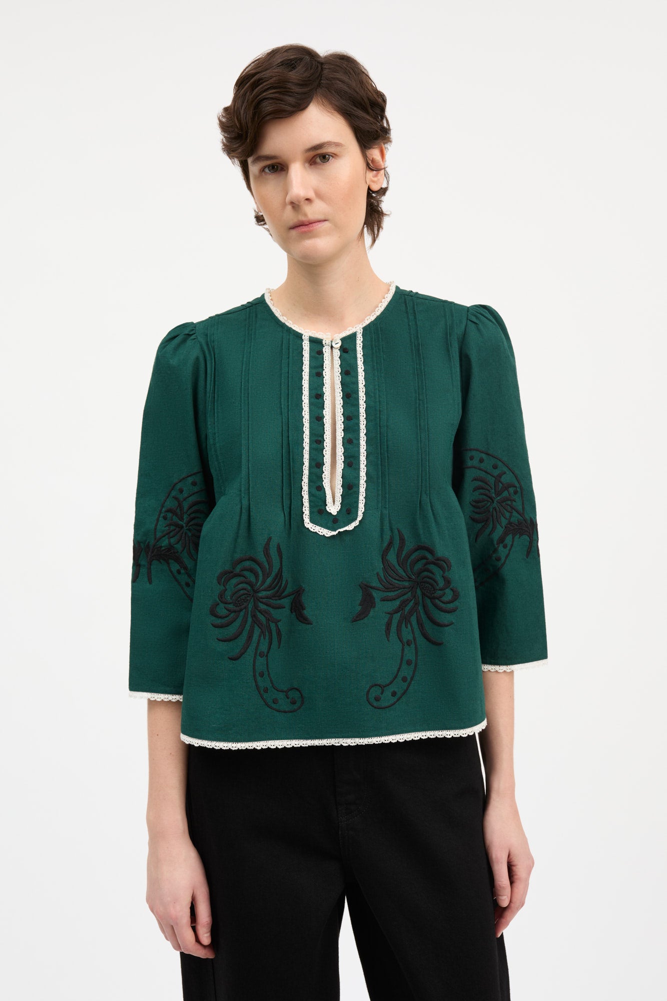 Skall Studio Irma blouse Blouse Deep green