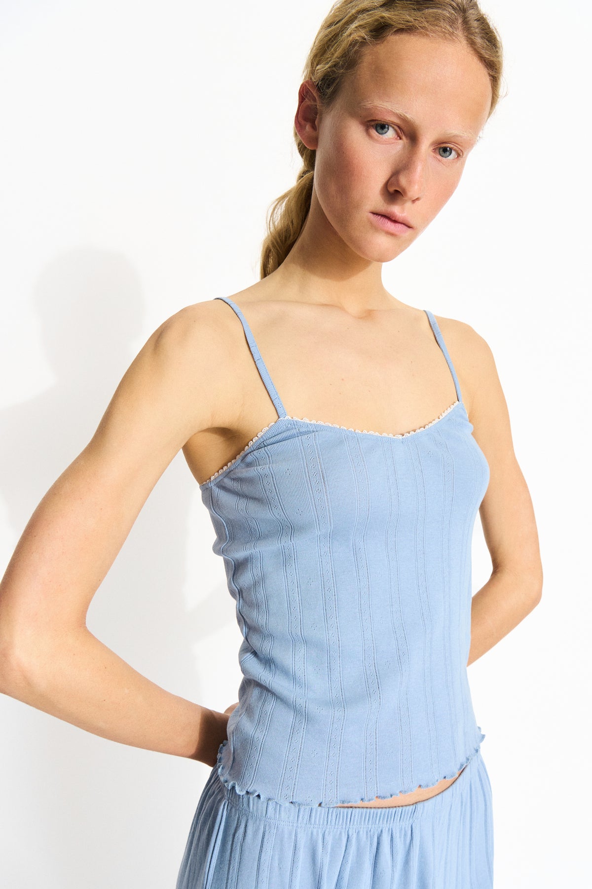 Skall Studio June singlet Top Blue whisper
