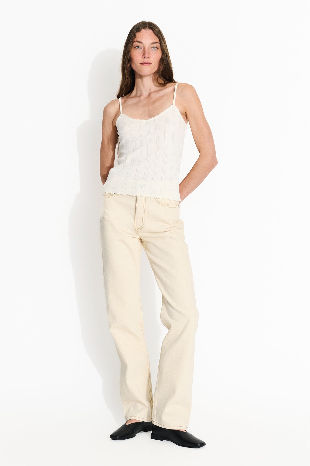 Skall Studio June singlet Top Ecru