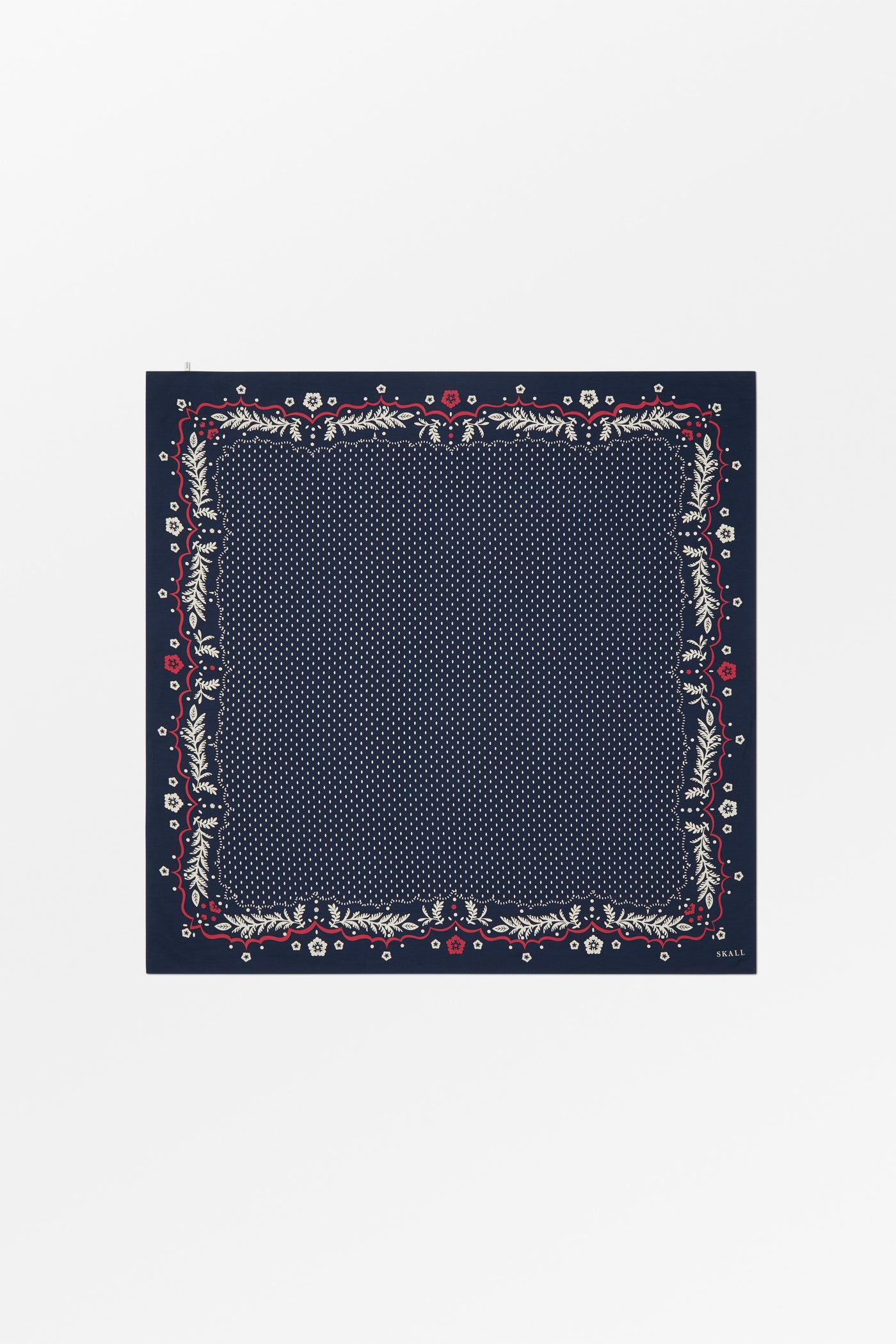 Skall Studio Juniper big scarf Scarf Navy/Red/Ecru