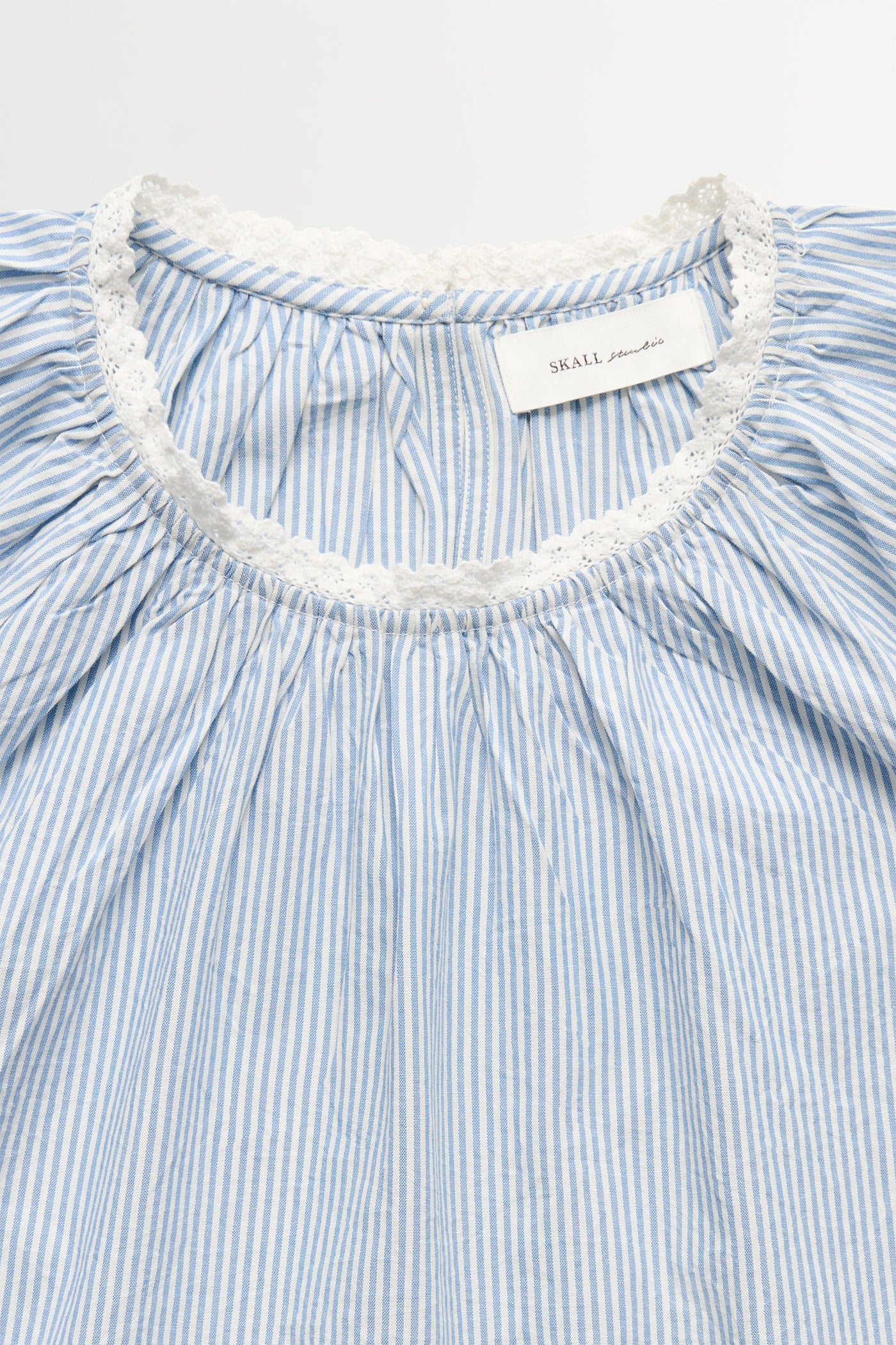Skall Studio Karlie blouse Blouse Light blue/White stripe