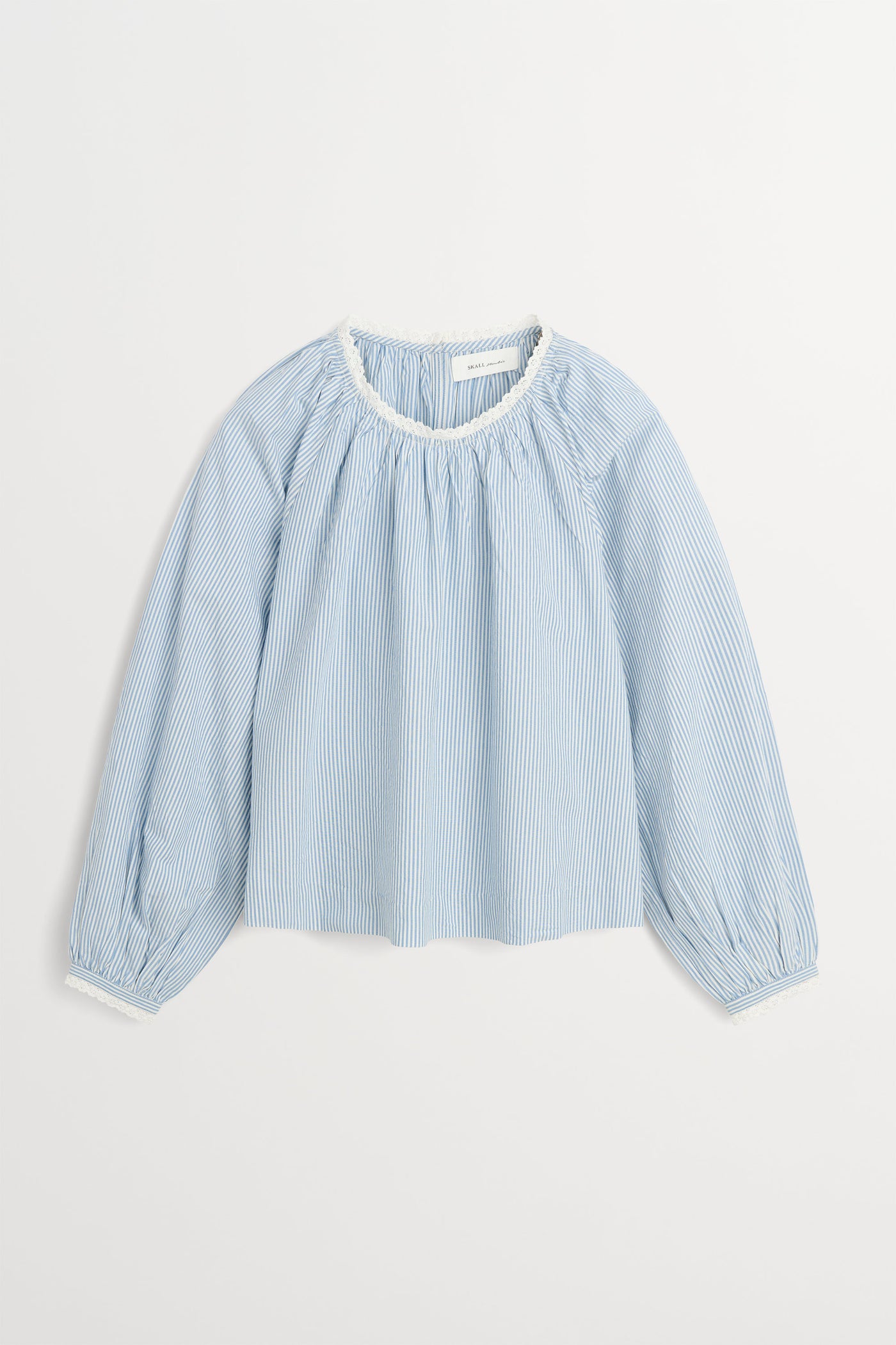 Skall Studio Karlie blouse Blouse Light blue/White stripe