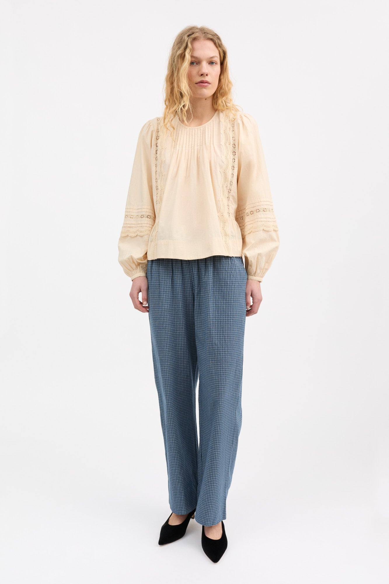 Skall Studio Leaf blouse Blouse Antique beige