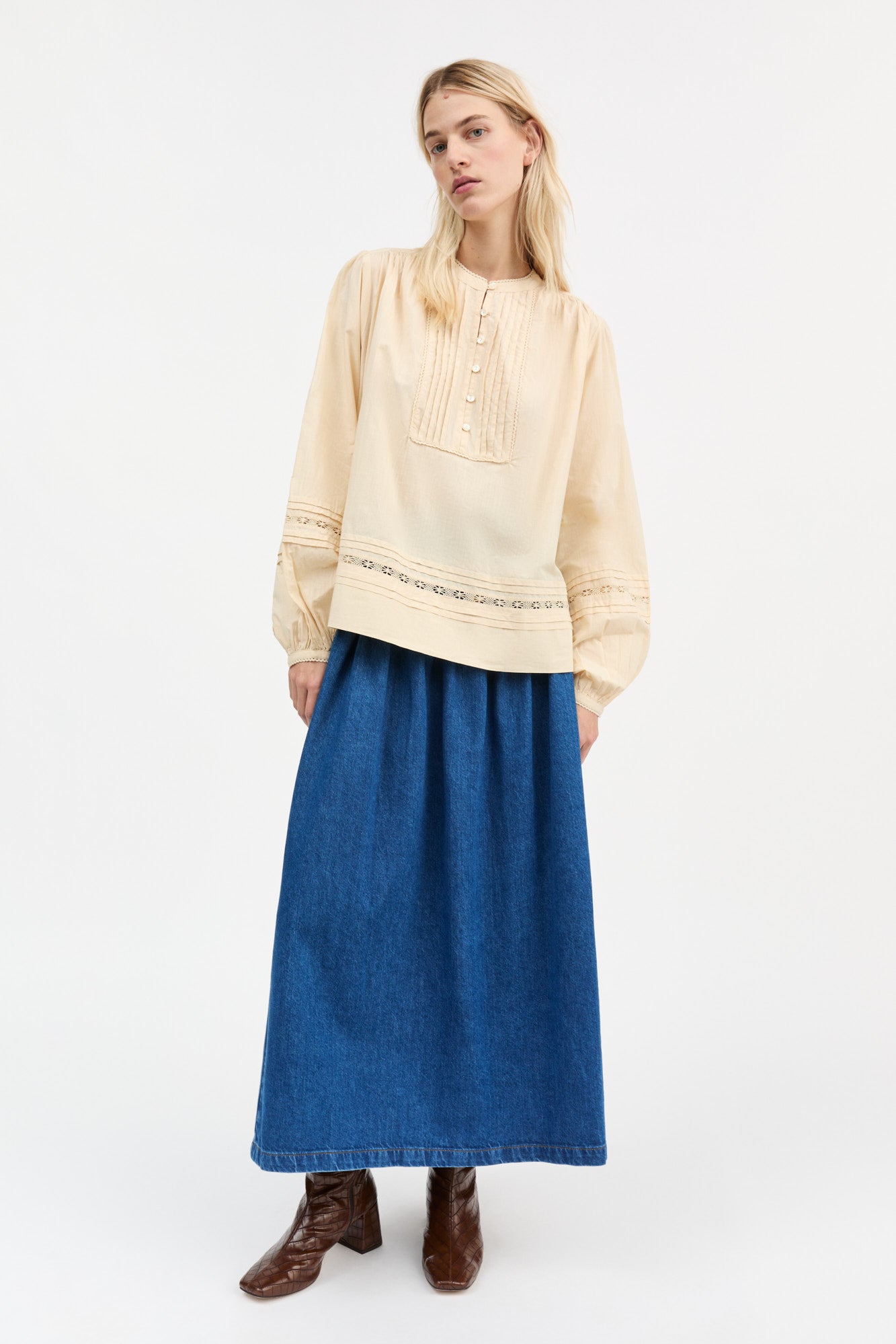 Skall Studio Leaf shirt Shirt Antique beige