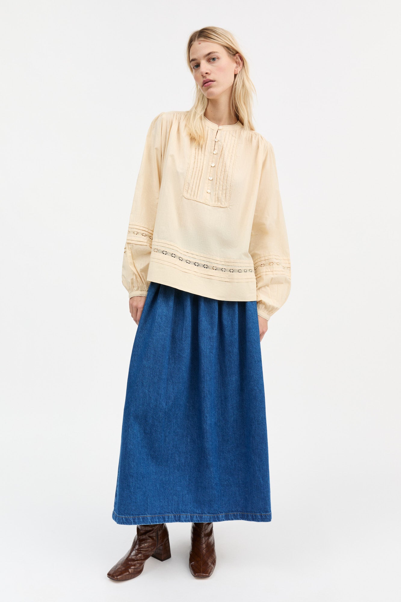 Skall Studio Leaf shirt Shirt Antique beige