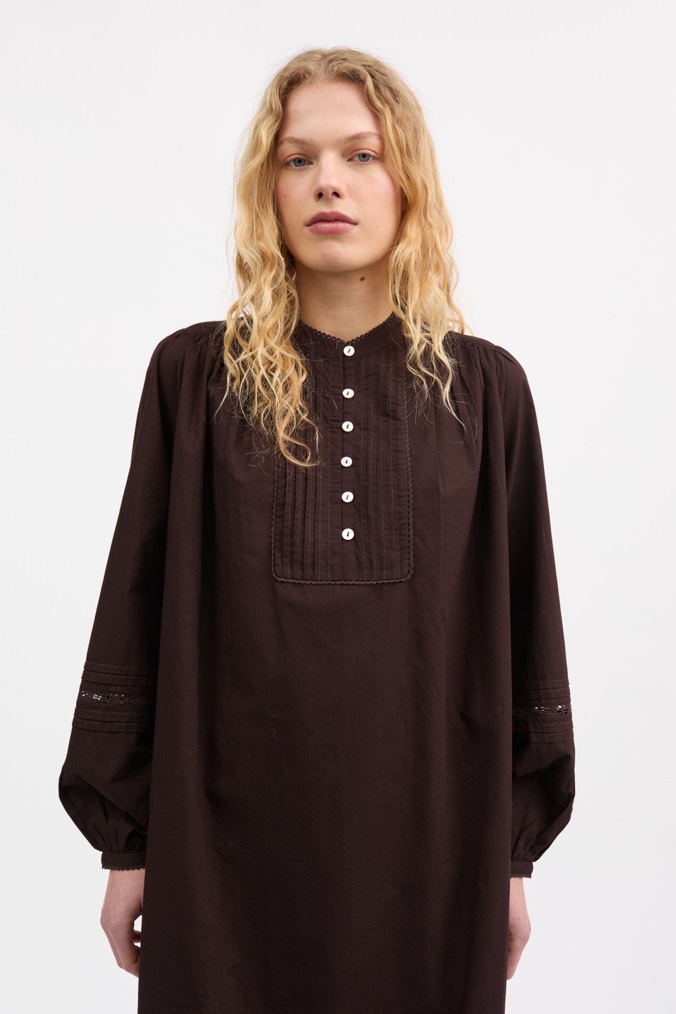 Skall Studio Leaf shirtdress Dress Dark brown