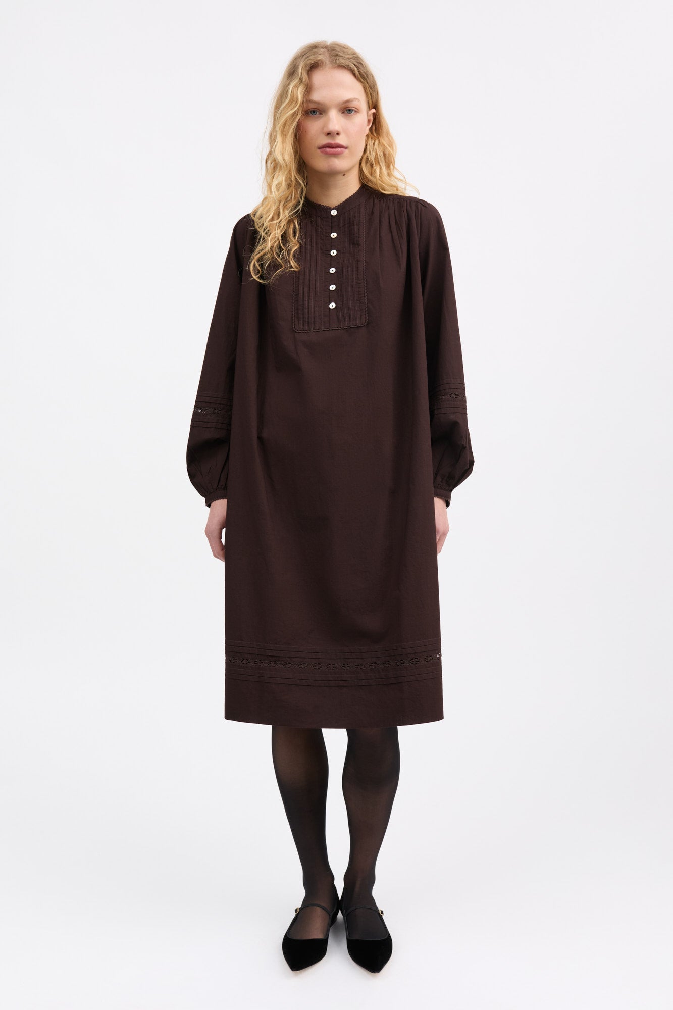Skall Studio Leaf shirtdress Pants Dark brown