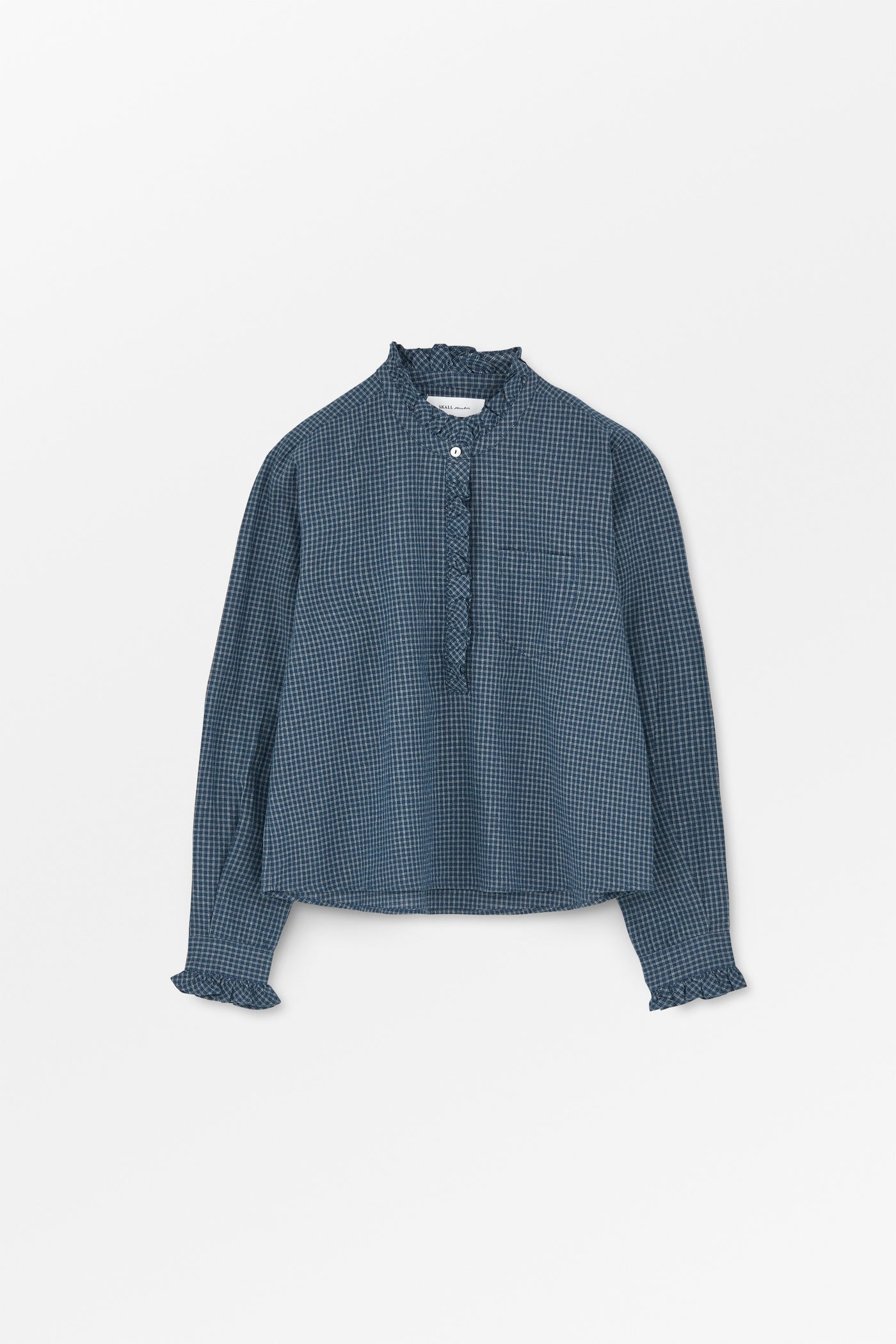 Skall Studio Lune shirt Shirt Blue/Cream mini check