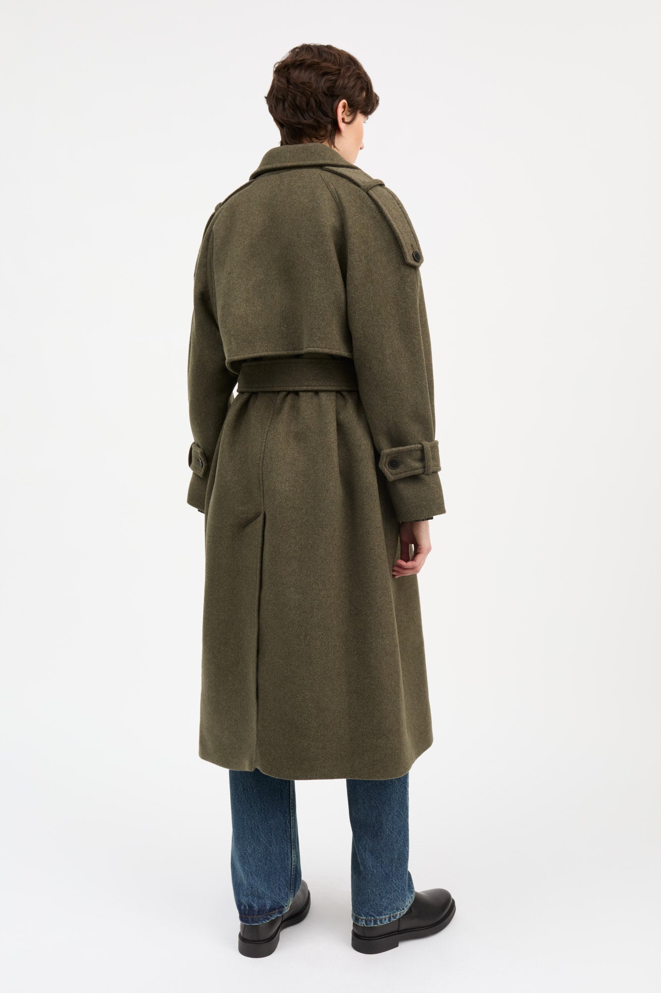 Skall Studio Manilla coat Coat Dark green twill