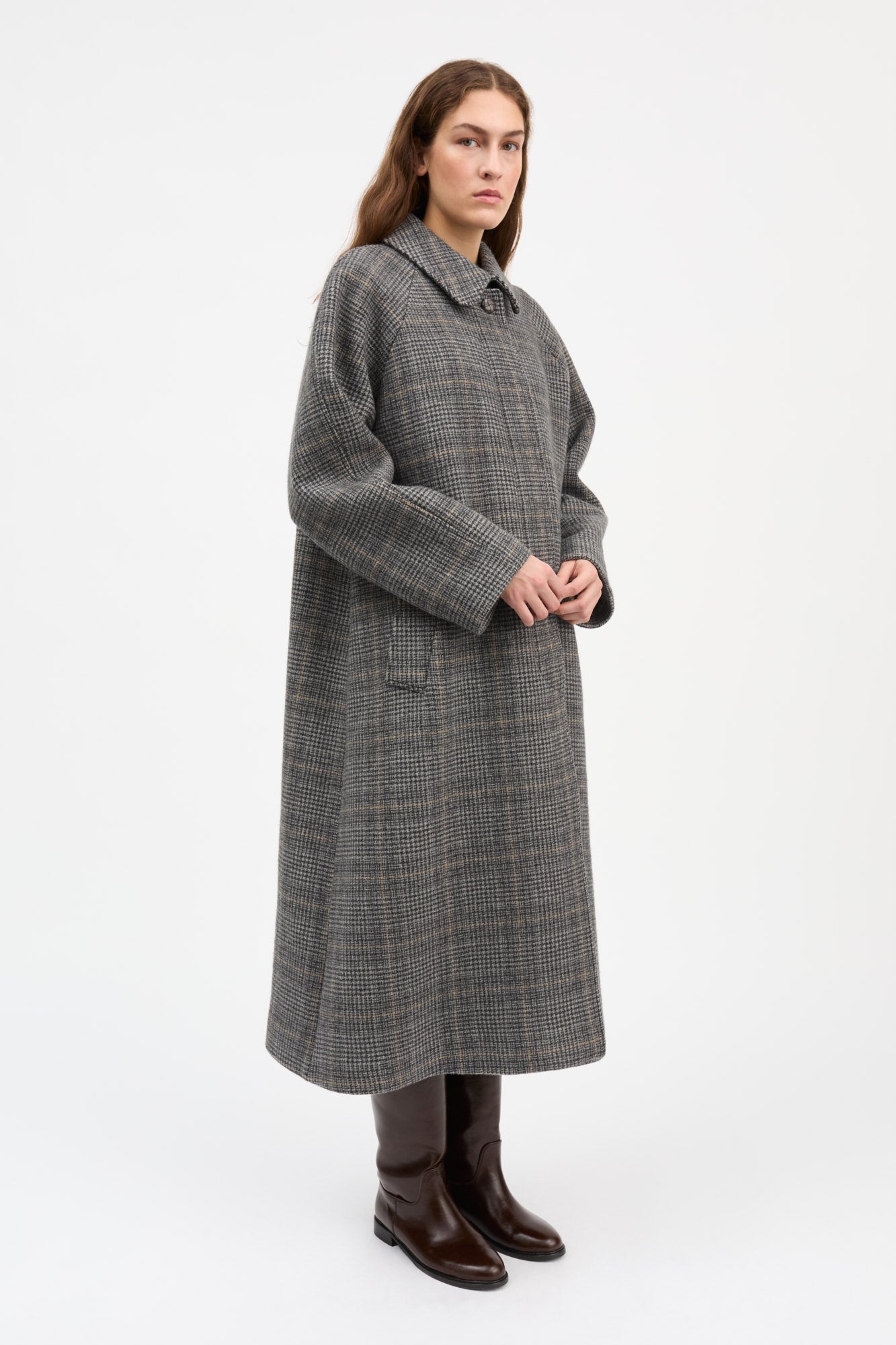 Skall Studio Mary coat Coat Grey check