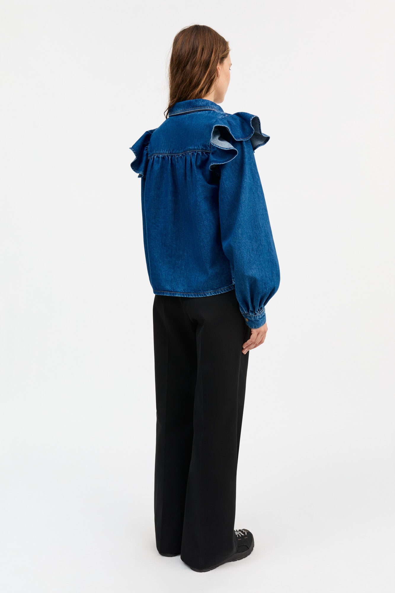 Skall Studio Mille blouse Shirt Vintage washed blue