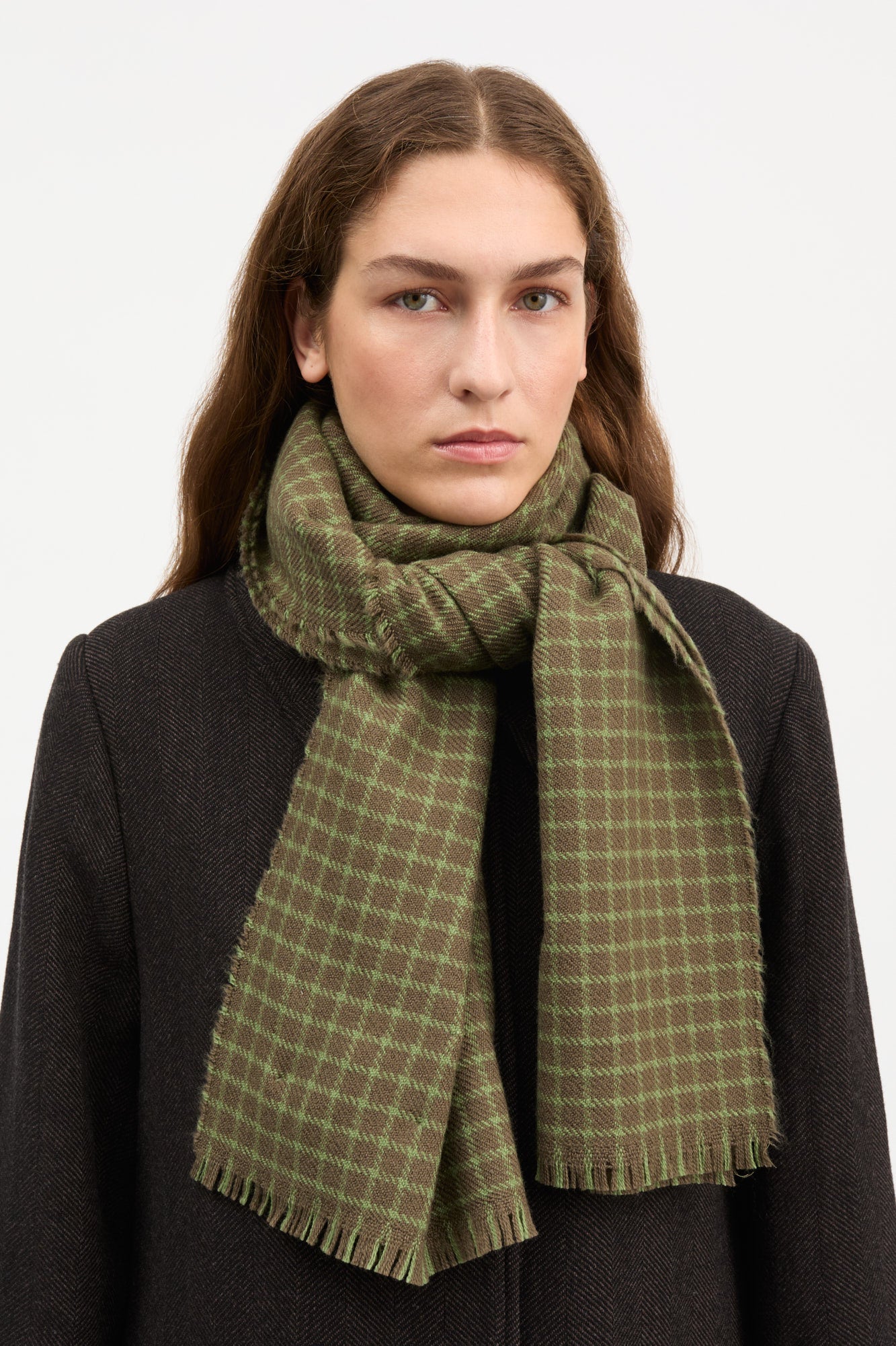 Skall Studio Nadelle scarf Scarf Brown/Green check