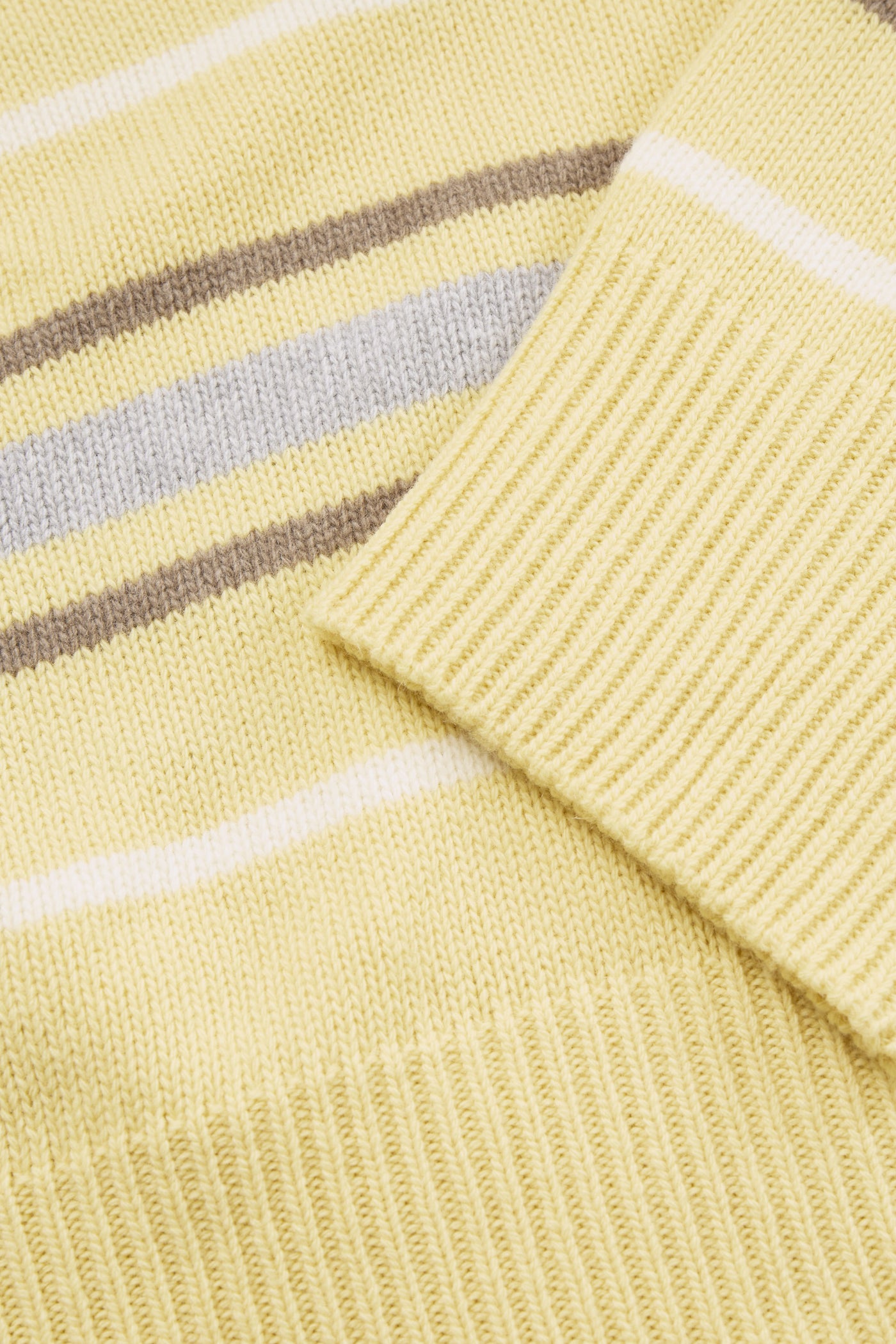 Skall Studio Paul V-neck jumper Jumper Yellow/Grey stripe