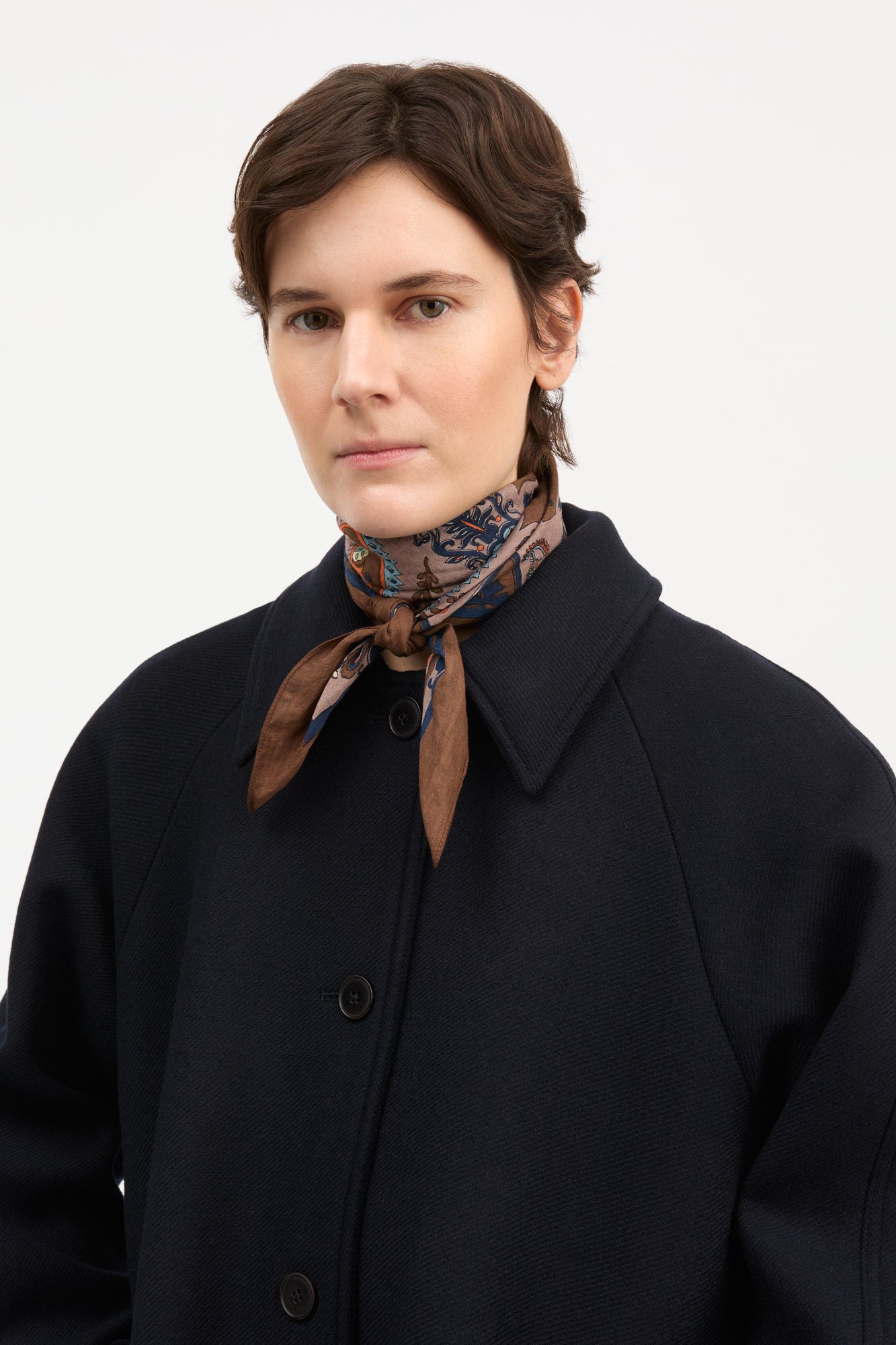 Skall Studio Pippa scarf Scarf Brown paisley print