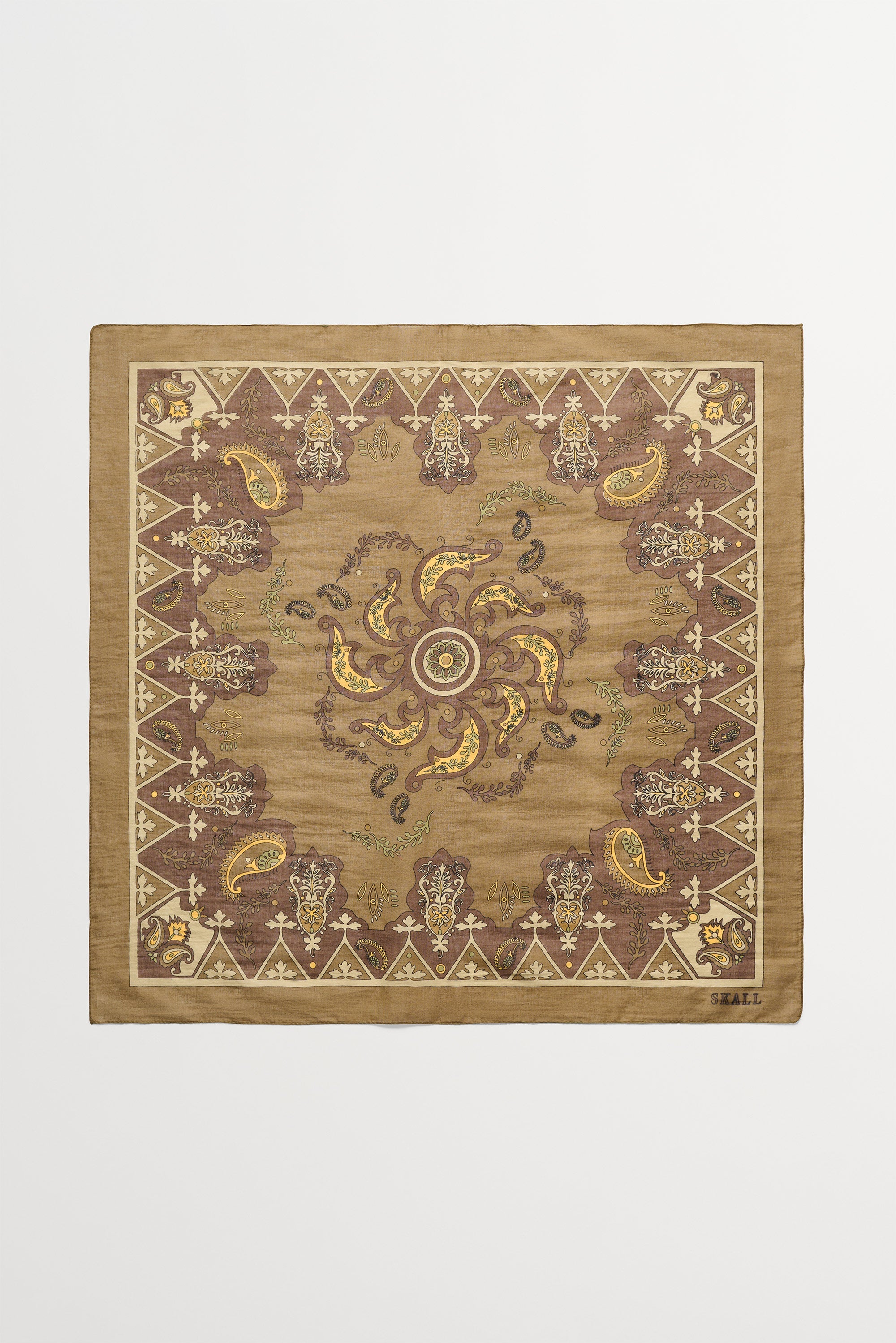 Skall Studio Pippa scarf Scarf Khaki paisley print